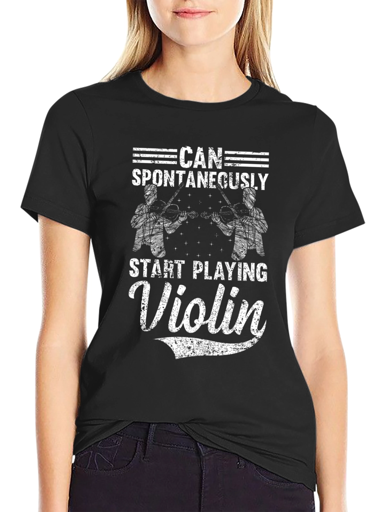 Can Spontaneously Start Playing Violin T-Shirt