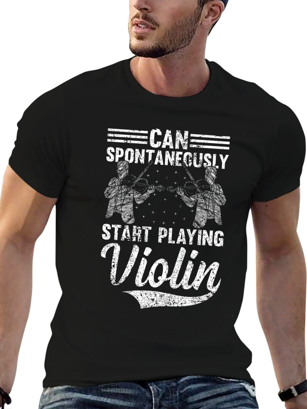 Can Spontaneously Start Playing Violin T-Shirt