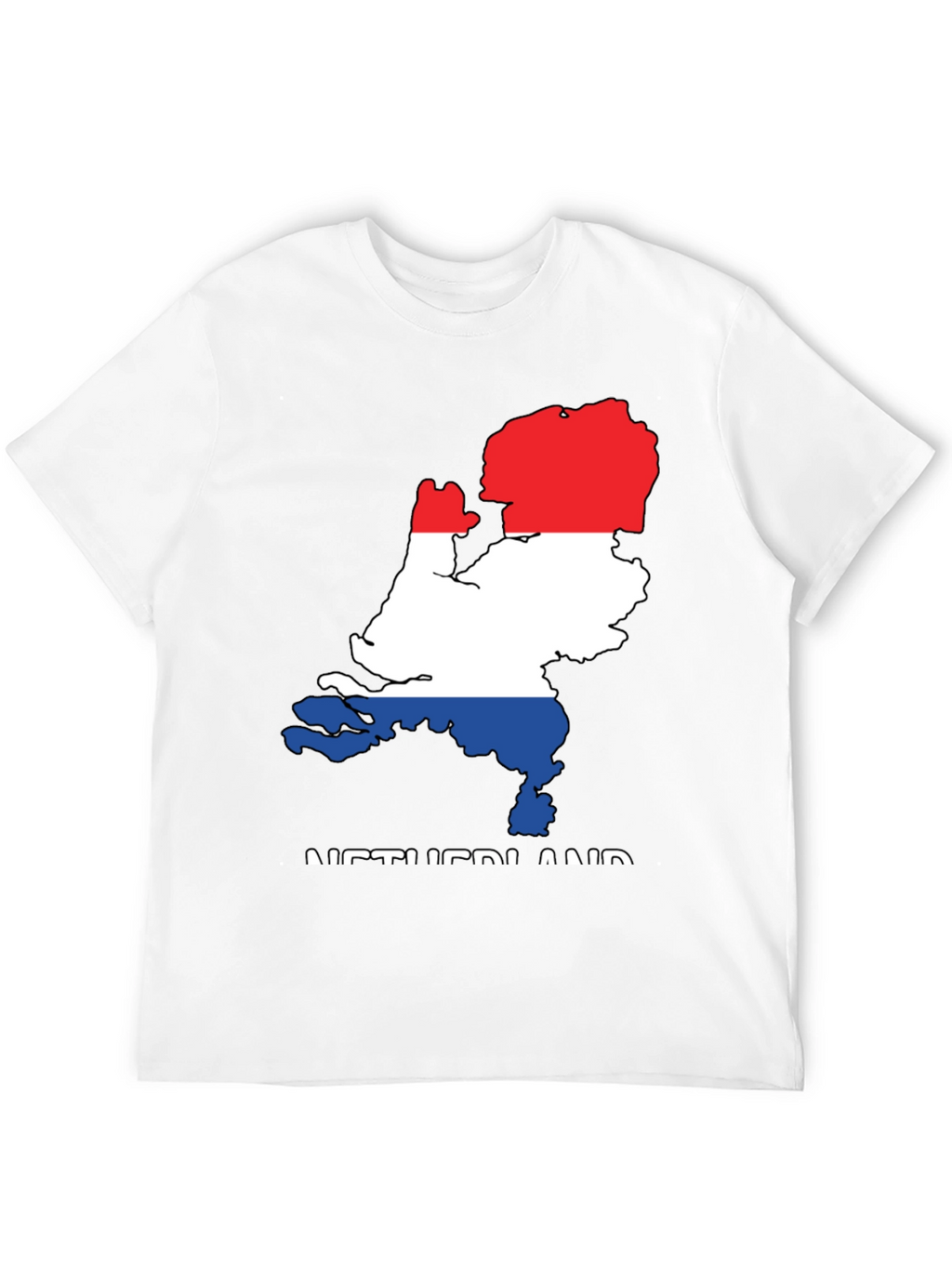 Netherlands Flag Map Graphic T-Shirt