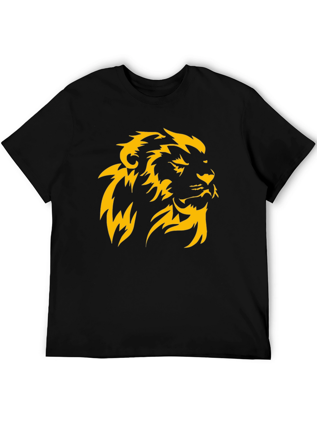 Lion Head Graphic Black T-Shirt