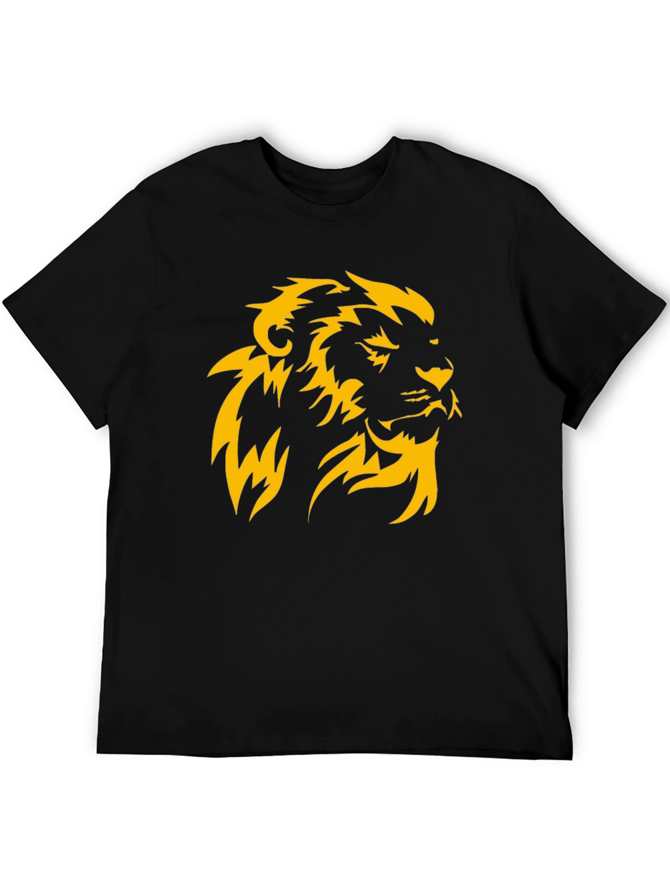 Lion Head Graphic Black T-Shirt