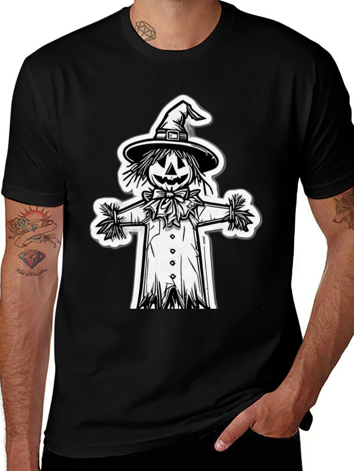 Scarecrow Graphic Tee - Halloween Ready!