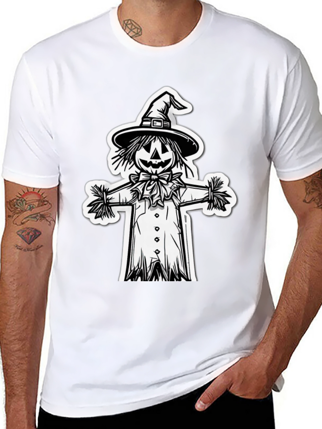 Scarecrow Graphic Tee - Halloween Ready!