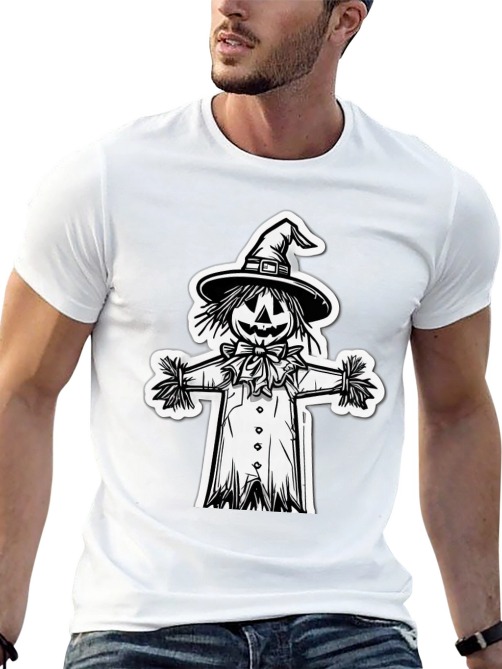 Scarecrow Graphic Tee - Halloween Ready!
