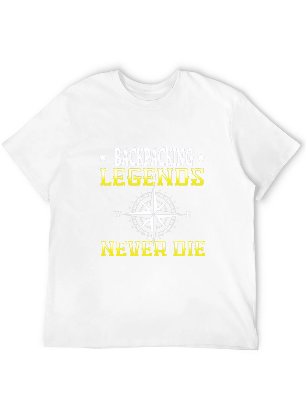 Backpacking Legends Never Die Black Graphic T-Shirt