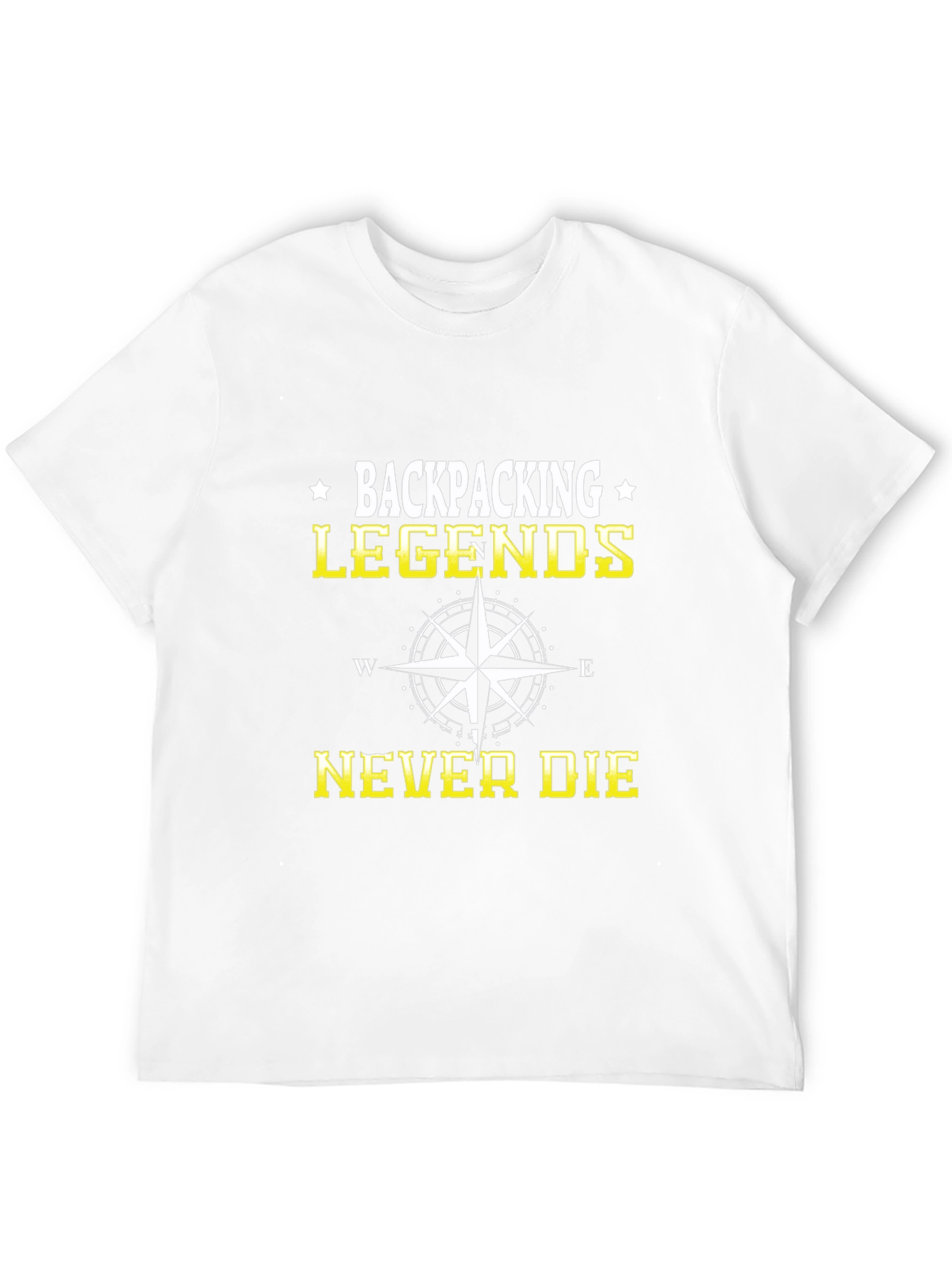 Backpacking Legends Never Die Black Graphic T-Shirt