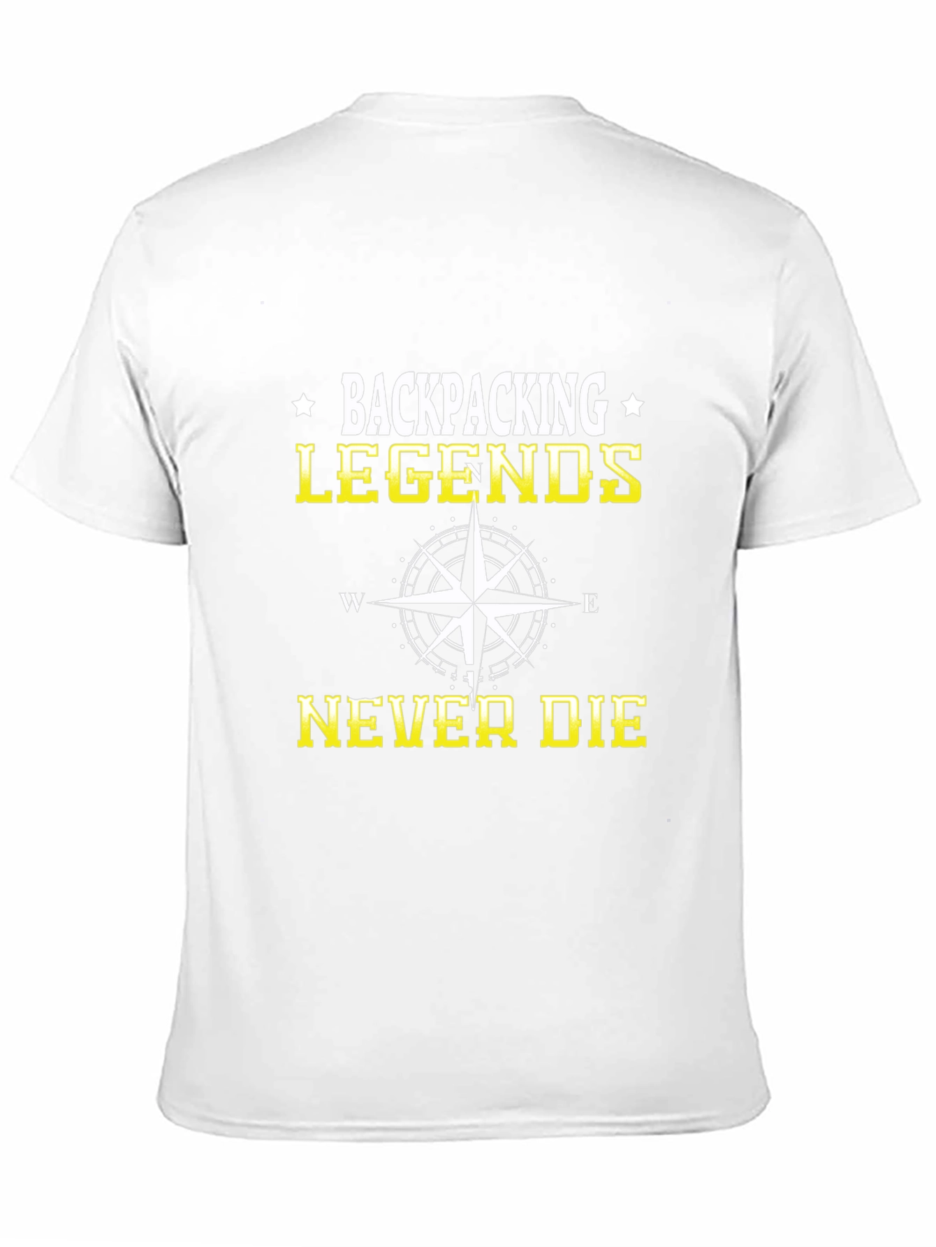 Backpacking Legends Never Die Black Graphic T-Shirt