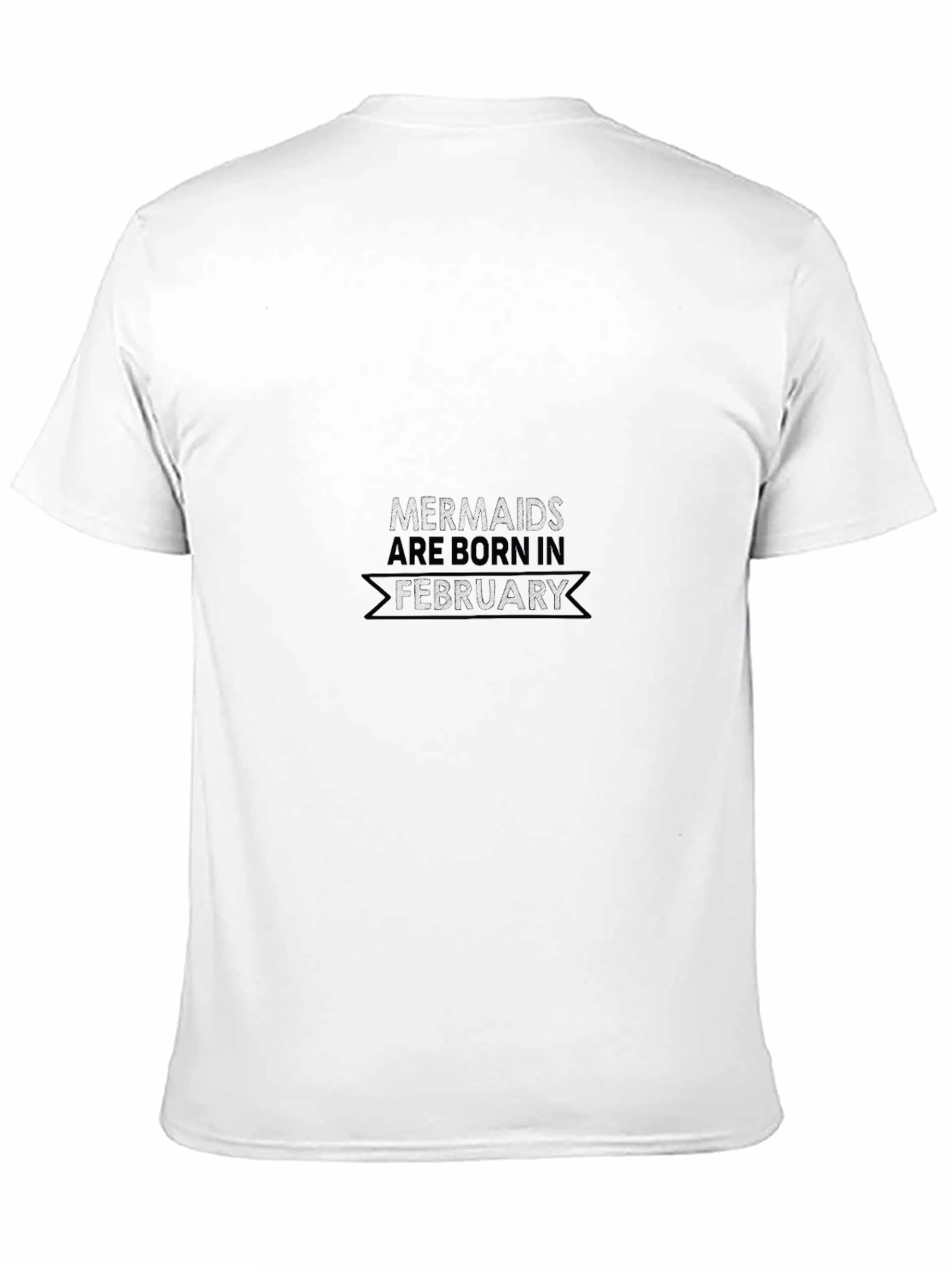 Mermaids Born in February Black T-Shirt