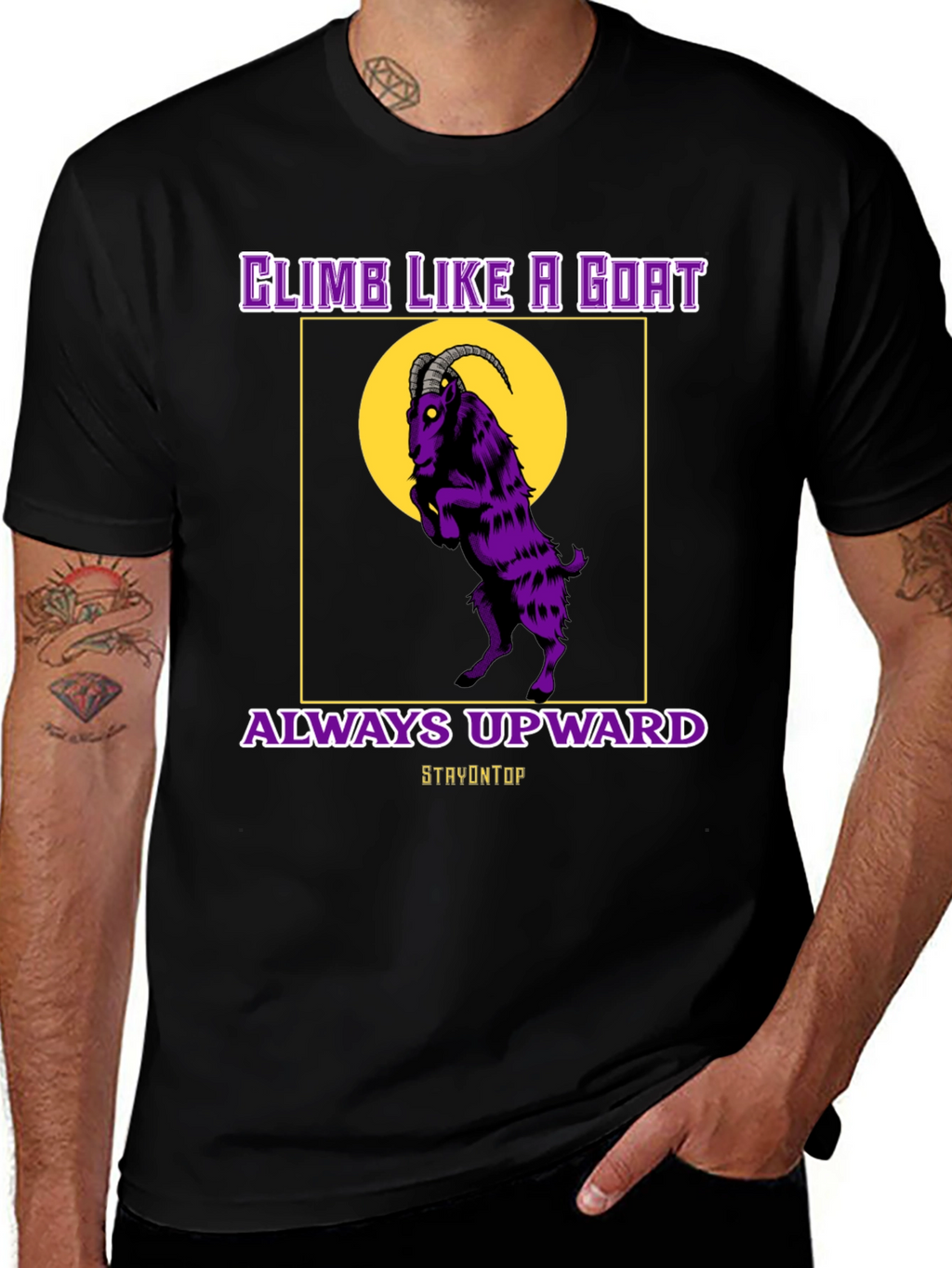 Climb Like A Goat Graphic Tee - Always Upward