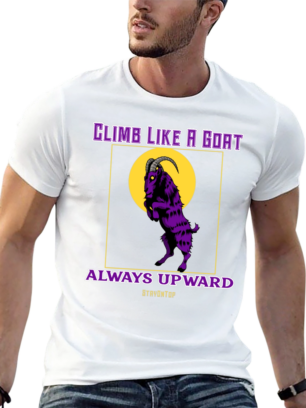 Climb Like A Goat Graphic Tee - Always Upward