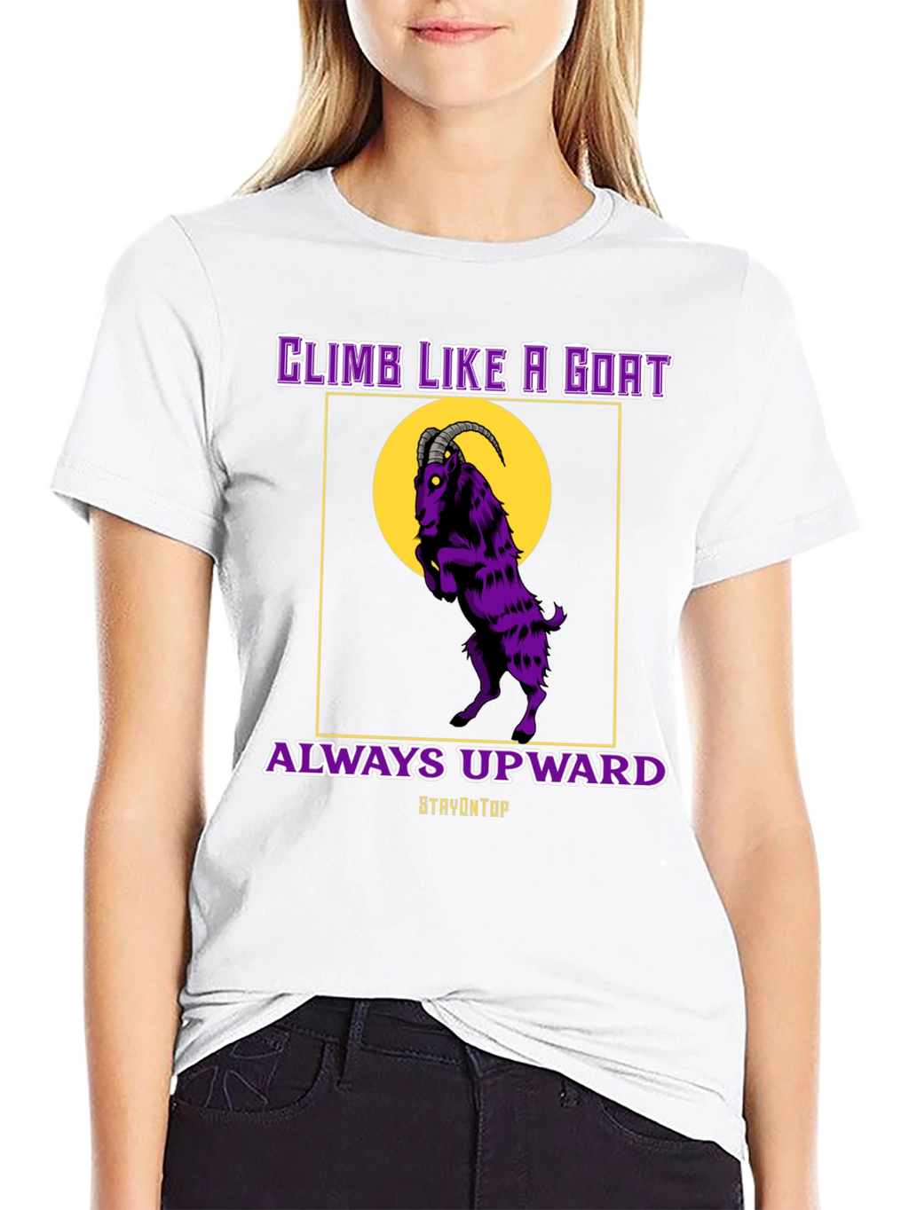 Climb Like A Goat Graphic Tee - Always Upward