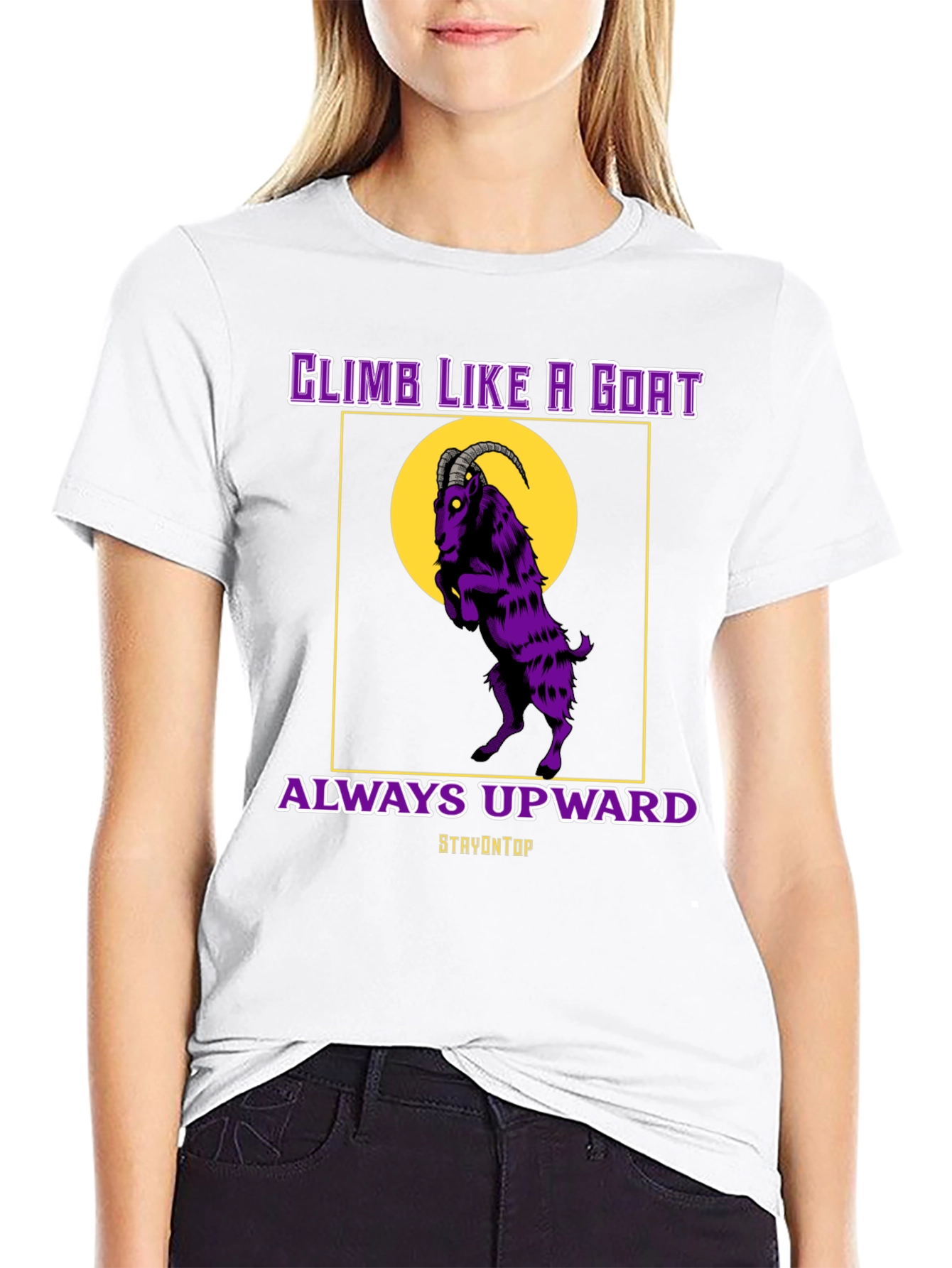 Climb Like A Goat Graphic Tee - Always Upward