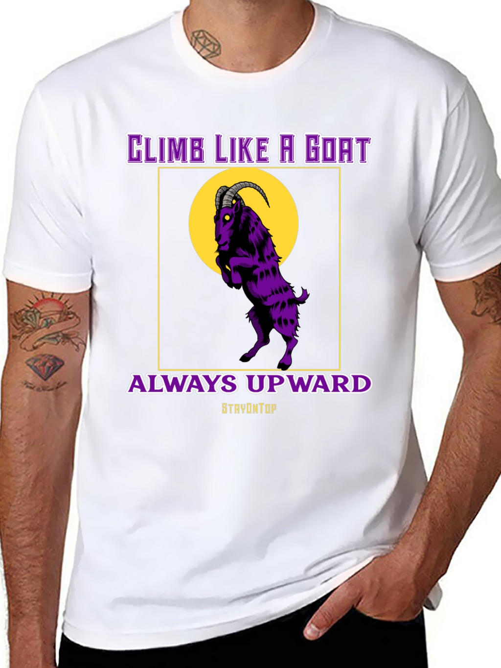 Climb Like A Goat Graphic Tee - Always Upward