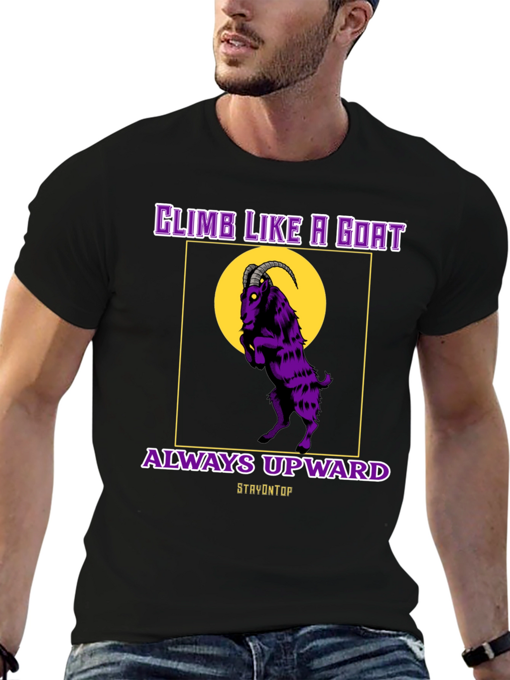 Climb Like A Goat Graphic Tee - Always Upward
