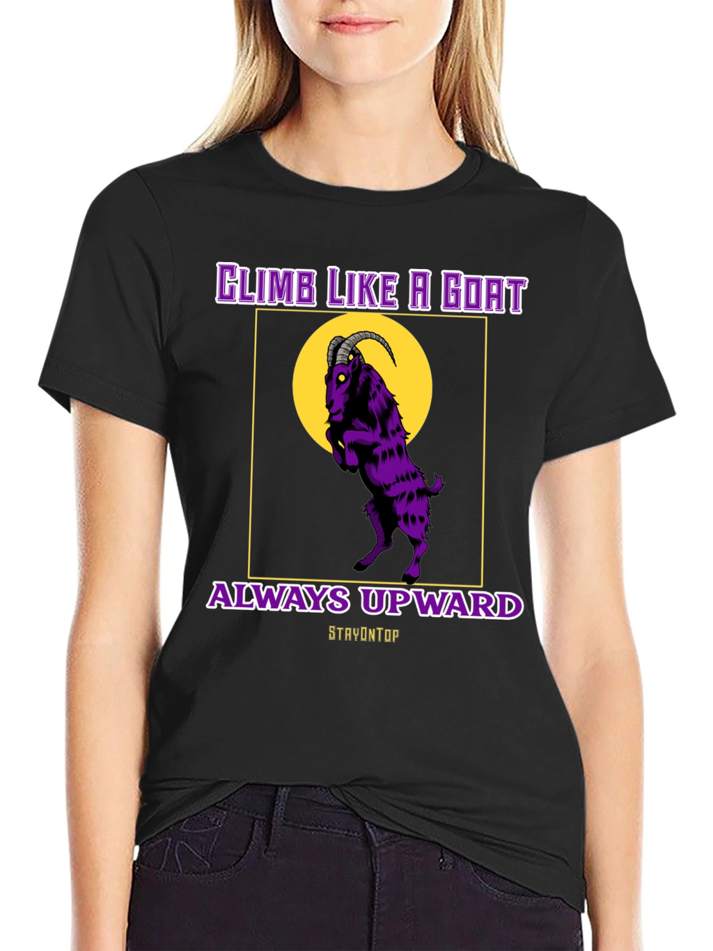 Climb Like A Goat Graphic Tee - Always Upward