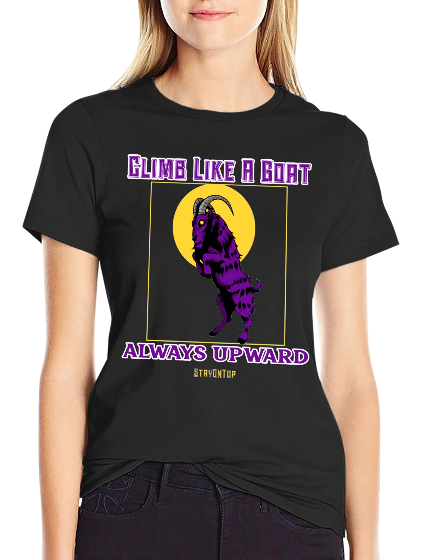 Climb Like A Goat Graphic Tee - Always Upward