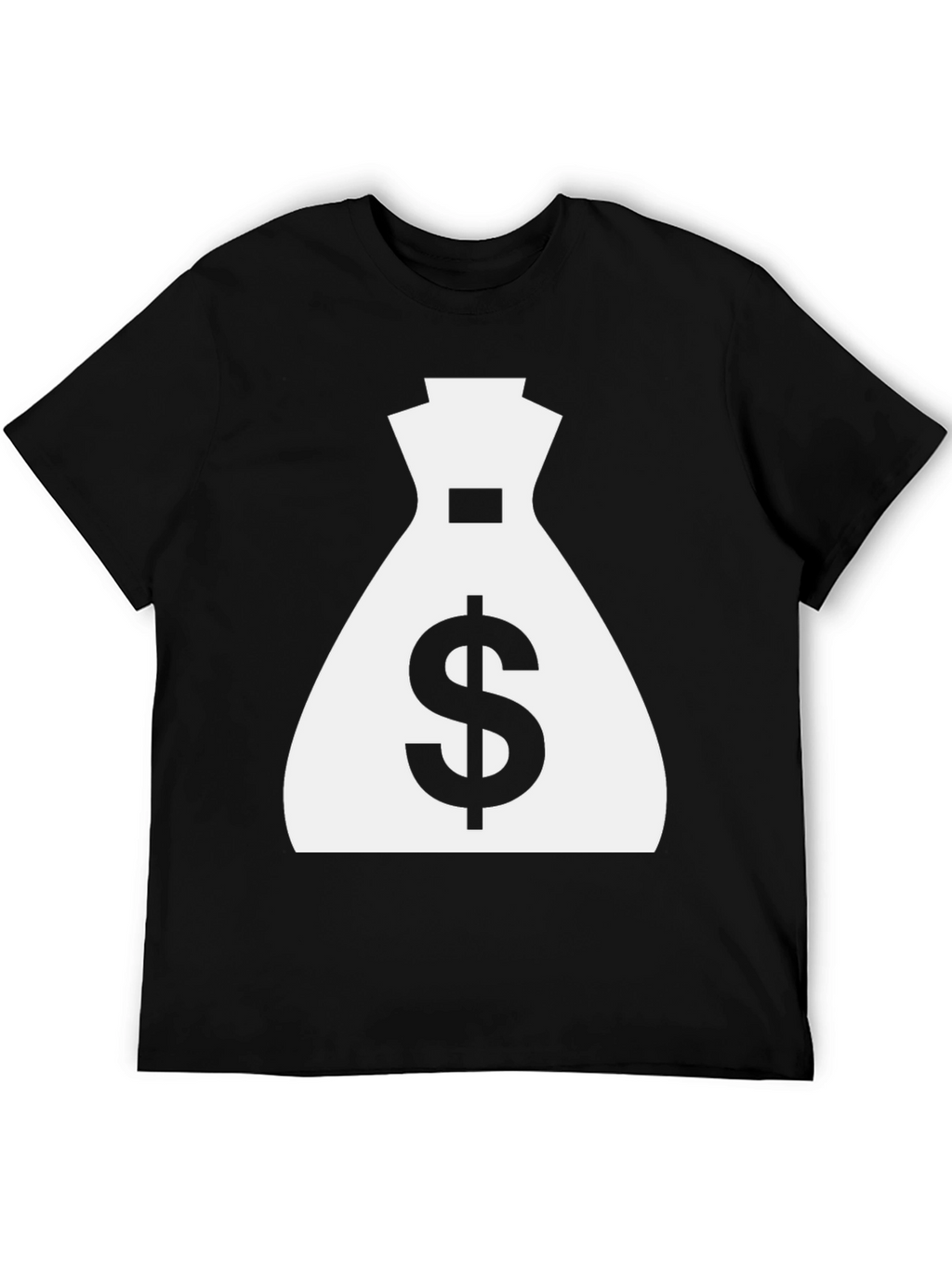 Money Bag Graphic Tee - Black Cotton Shirt