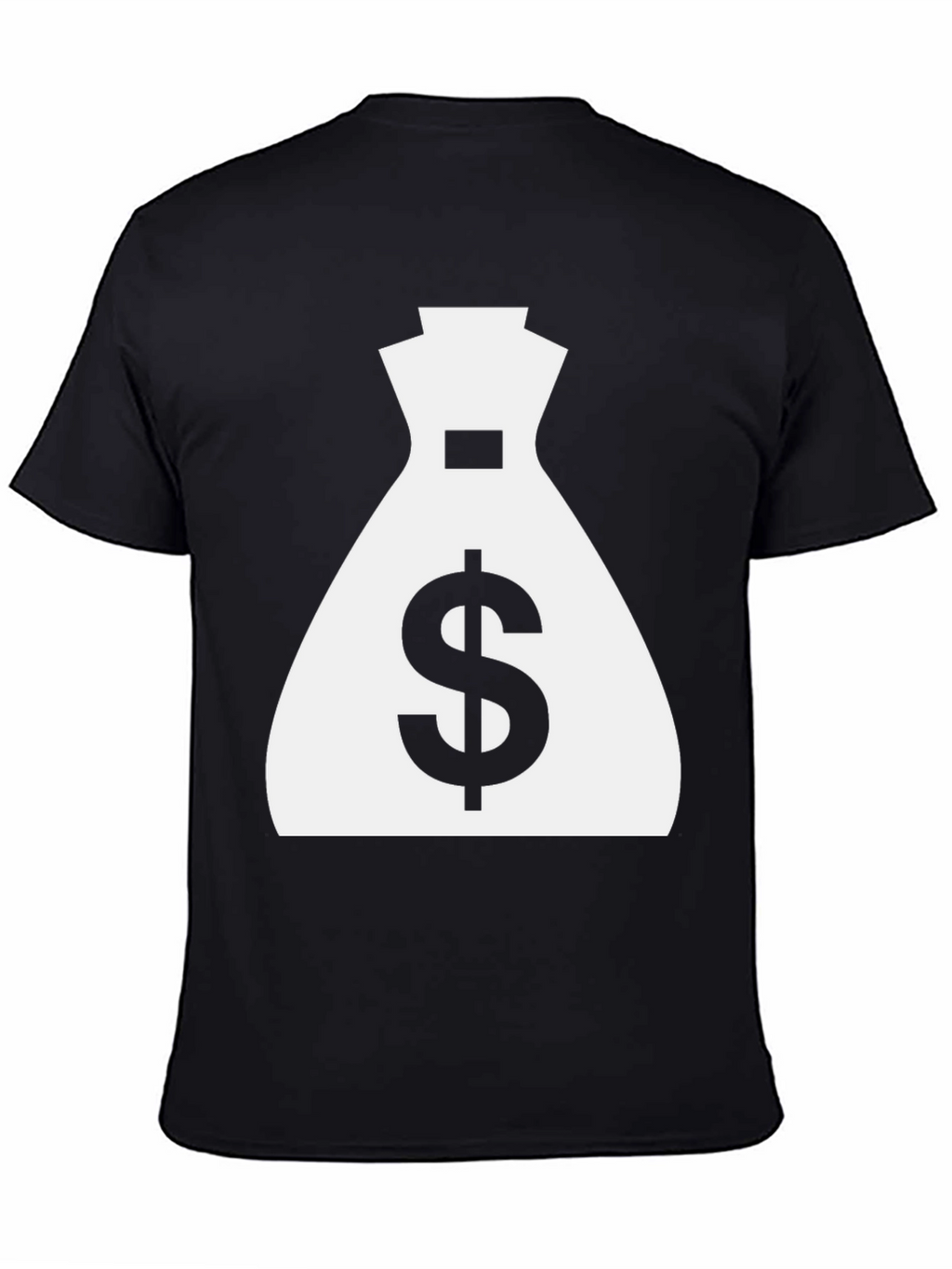 Money Bag Graphic Tee - Black Cotton Shirt
