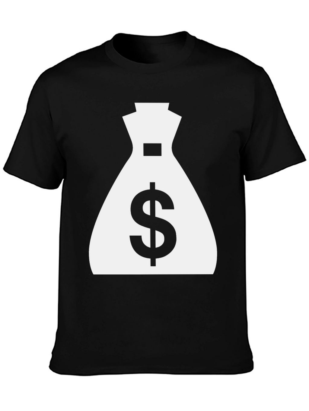 Money Bag Graphic Tee - Black Cotton Shirt