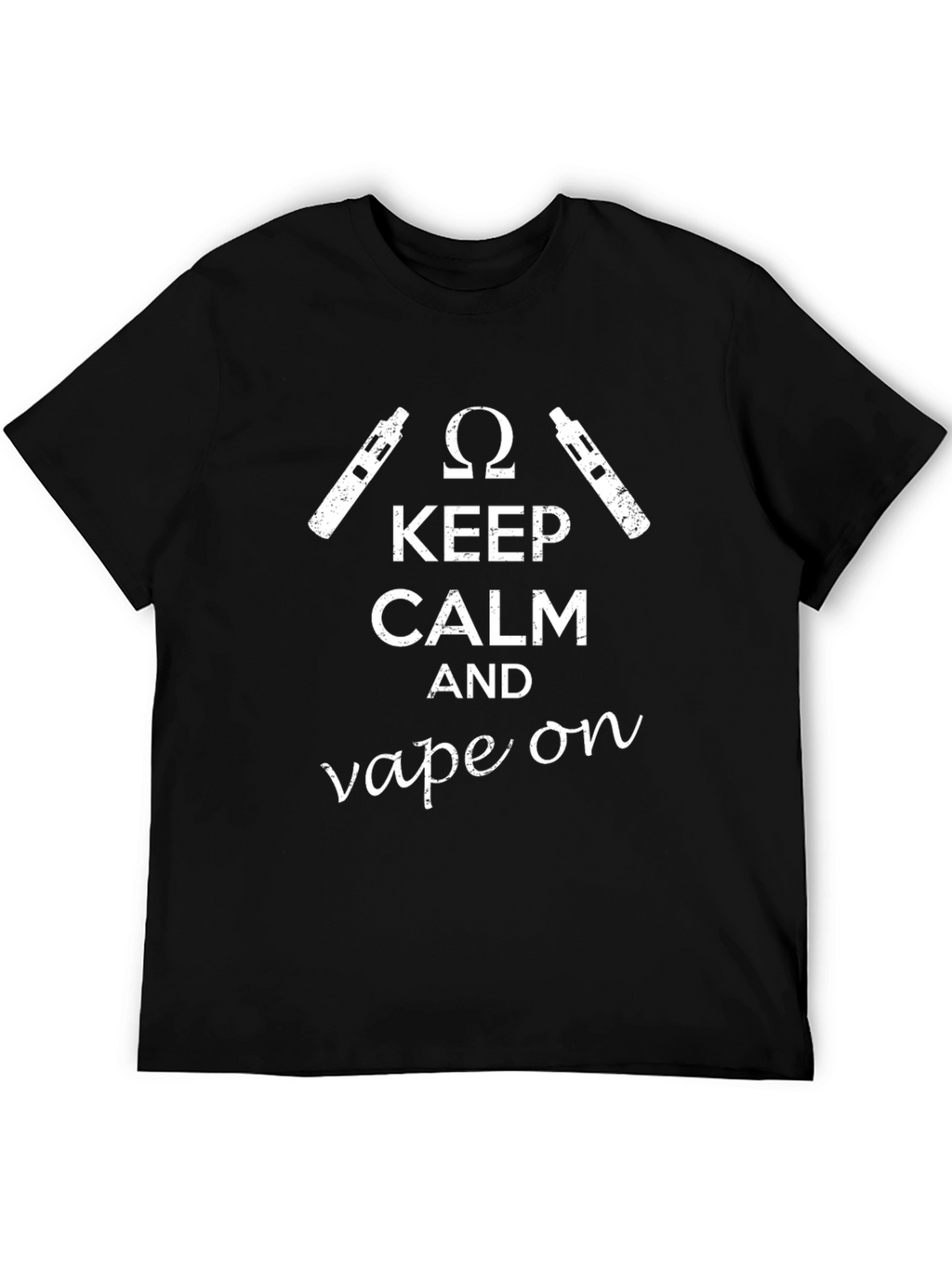 Keep Calm and Vape On Black T-Shirt