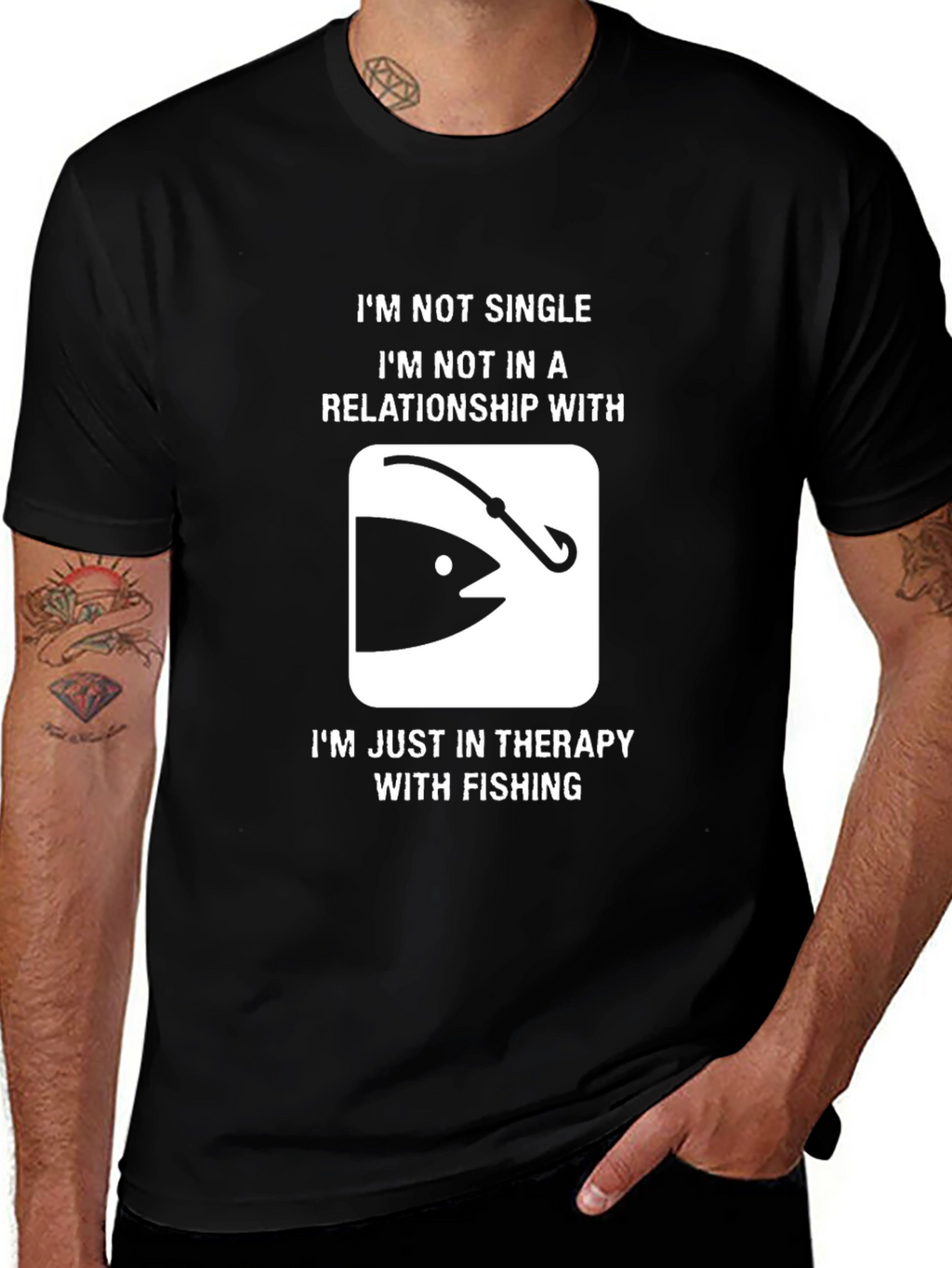 Funny Fishing Therapy T-Shirt