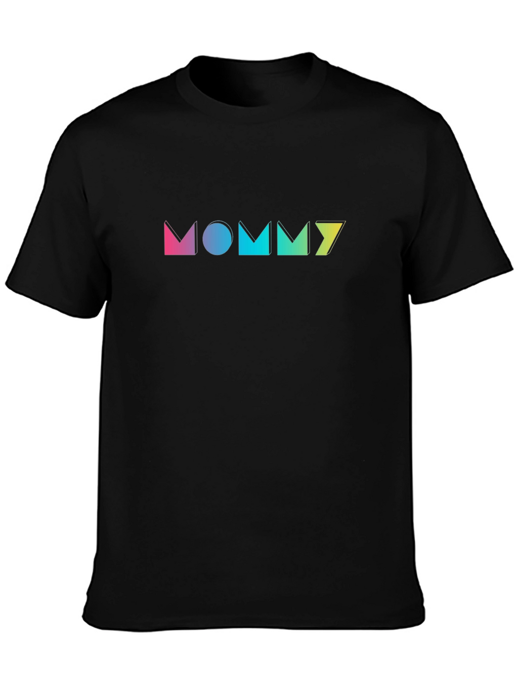 Trendy MOMMY Graphic Print Black T-Shirt