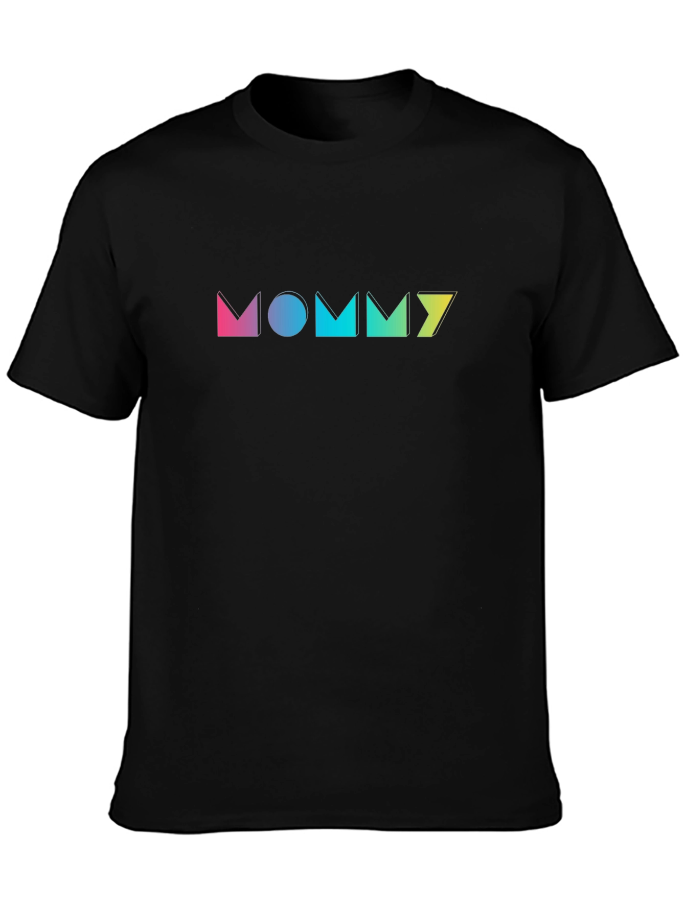 Trendy MOMMY Graphic Print Black T-Shirt