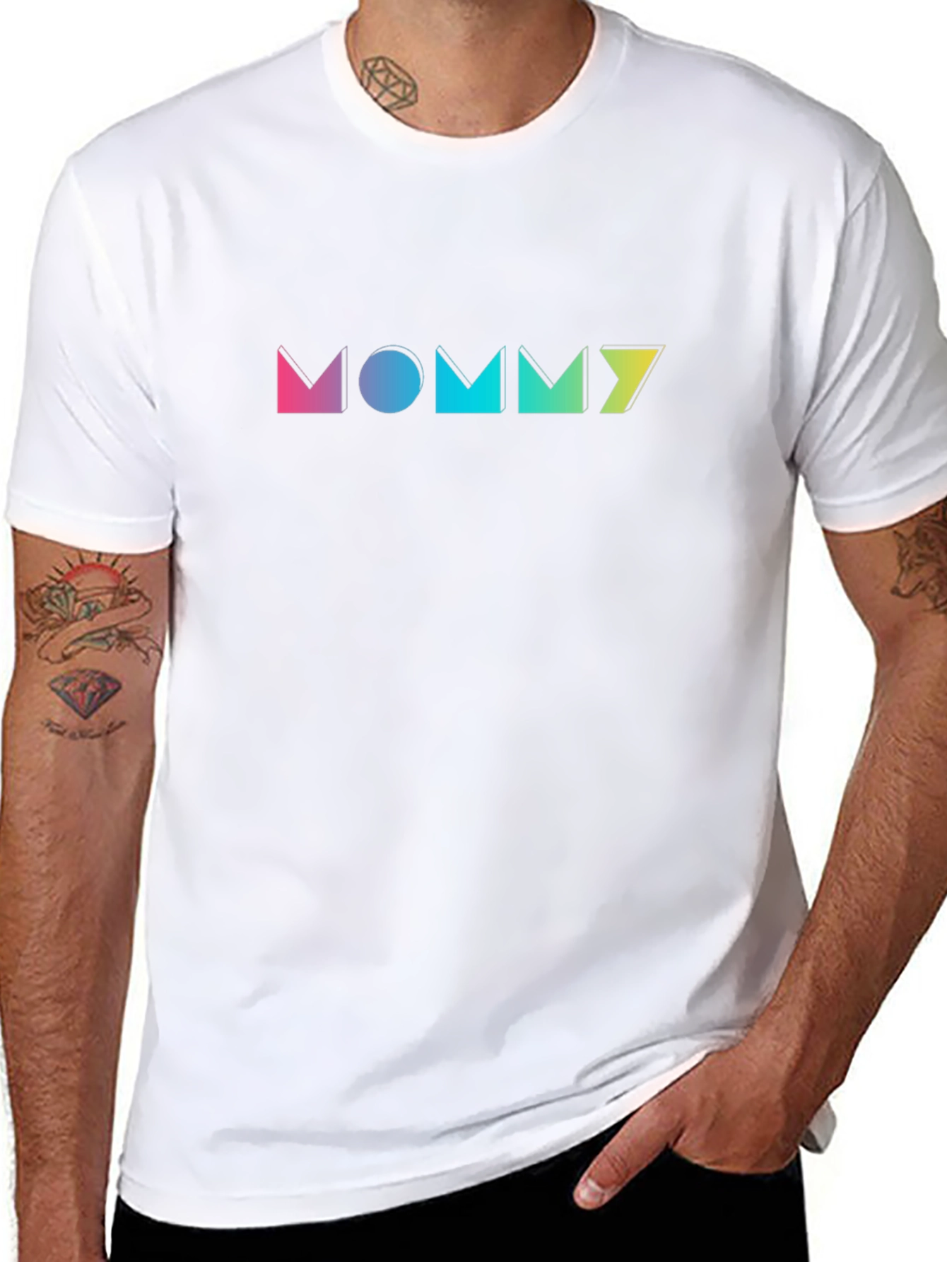 Trendy MOMMY Graphic Print Black T-Shirt