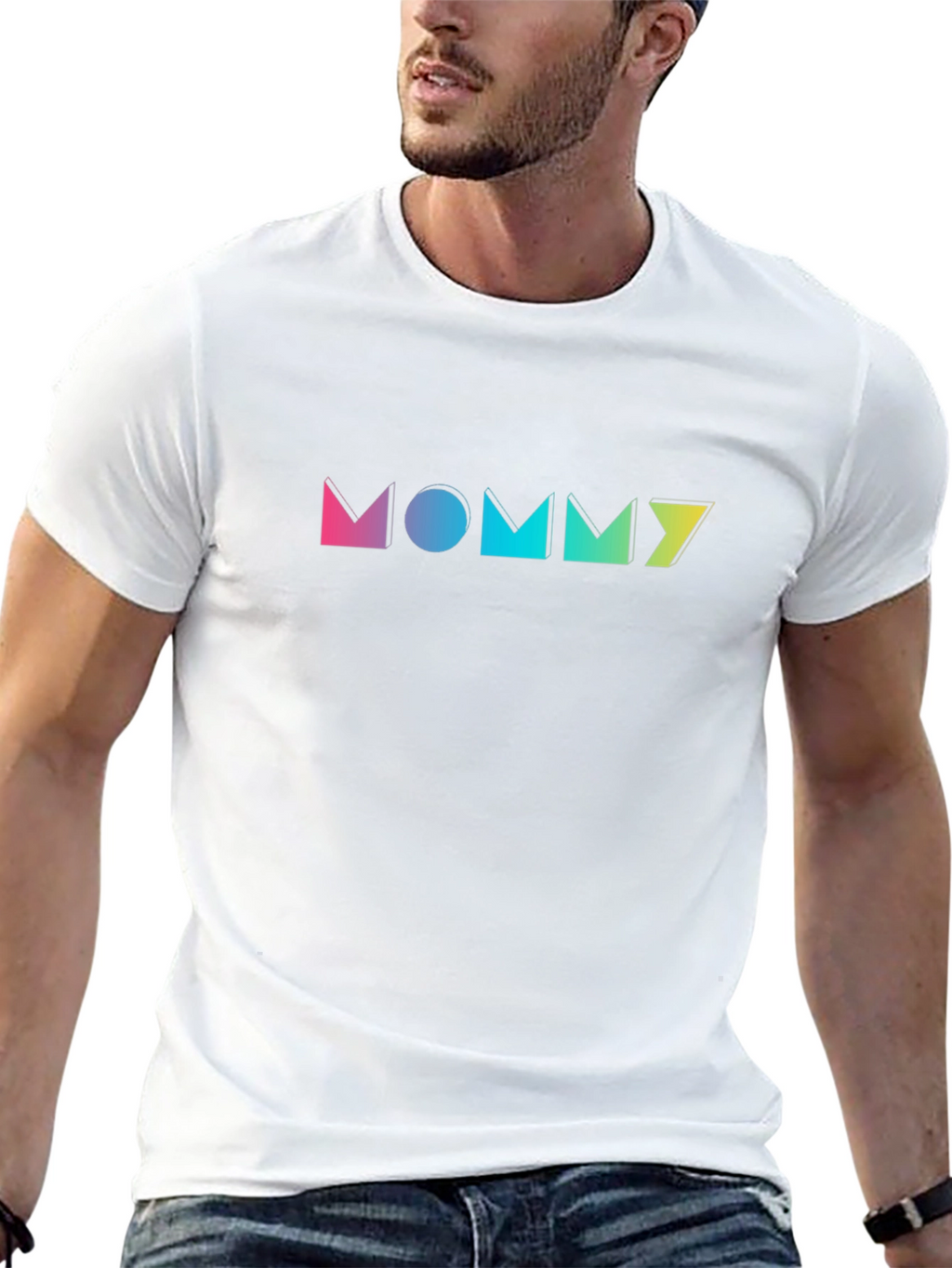 Trendy MOMMY Graphic Print Black T-Shirt