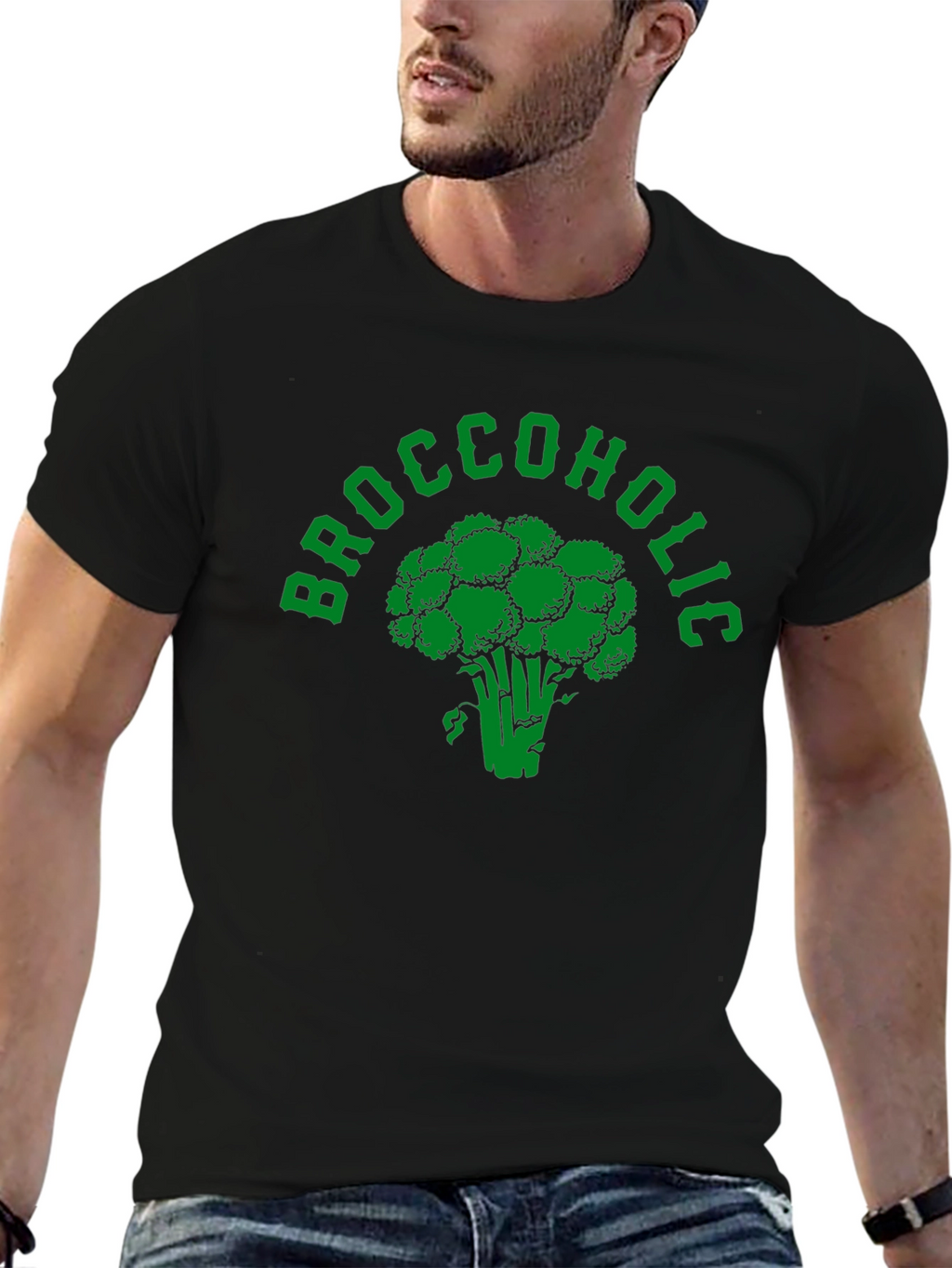 Broccoholic Graphic T-Shirt - Black