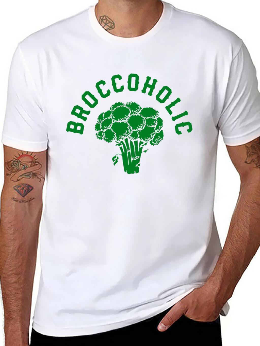 Broccoholic Graphic T-Shirt - Black