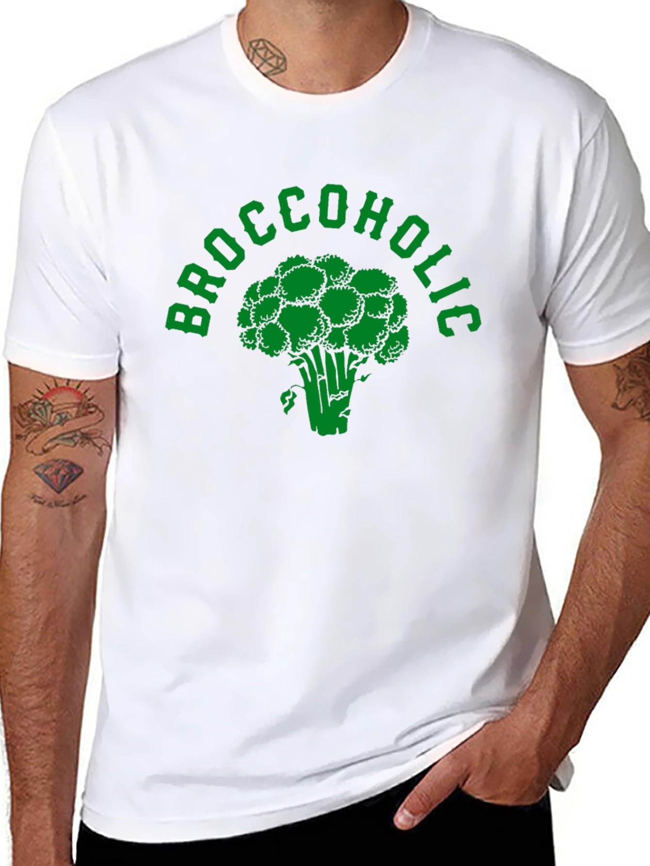 Broccoholic Graphic T-Shirt - Black