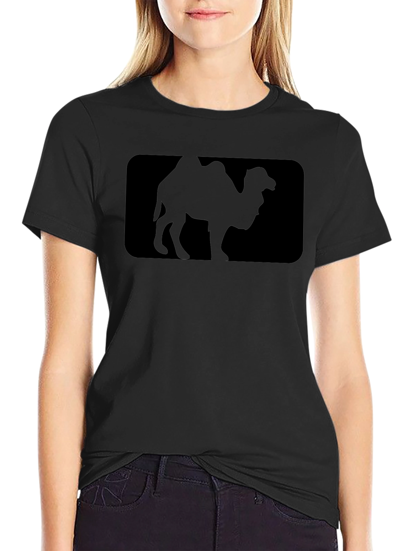 Camel Silhouette Graphic Tee - Soft Cotton Blend