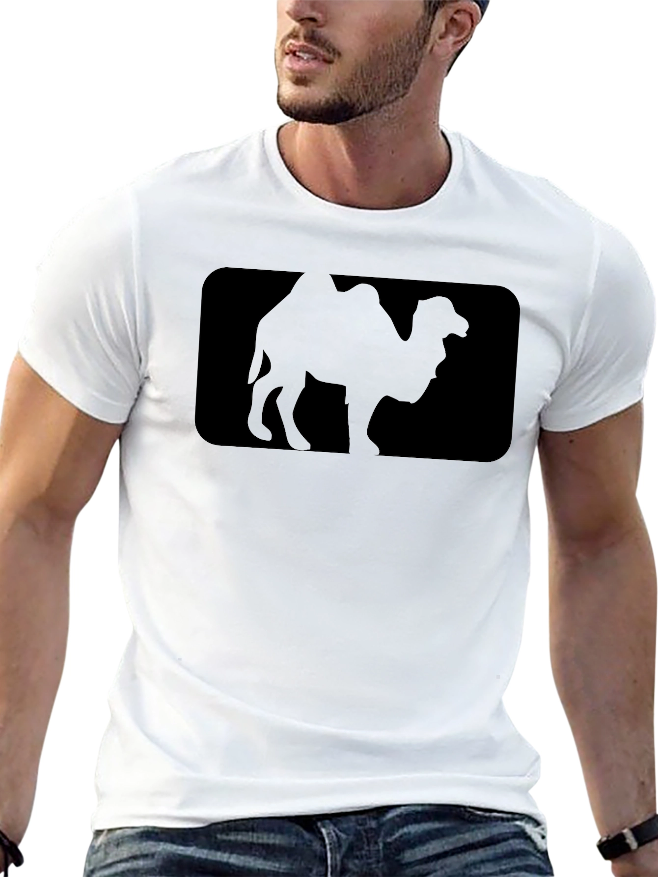 Camel Silhouette Graphic Tee - Soft Cotton Blend