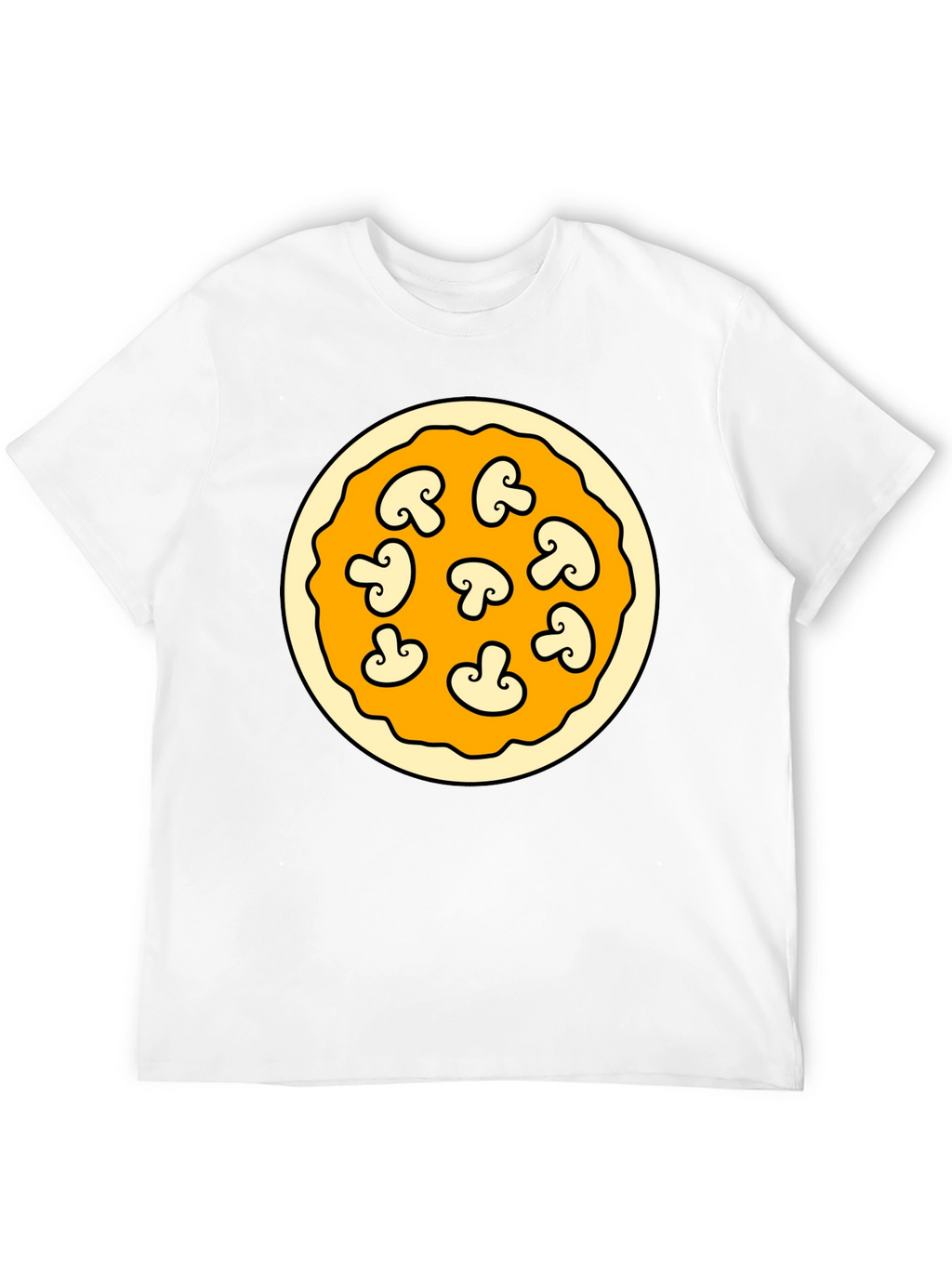 Mushroom Pizza Graphic T-Shirt - Fun Foodie Fashion