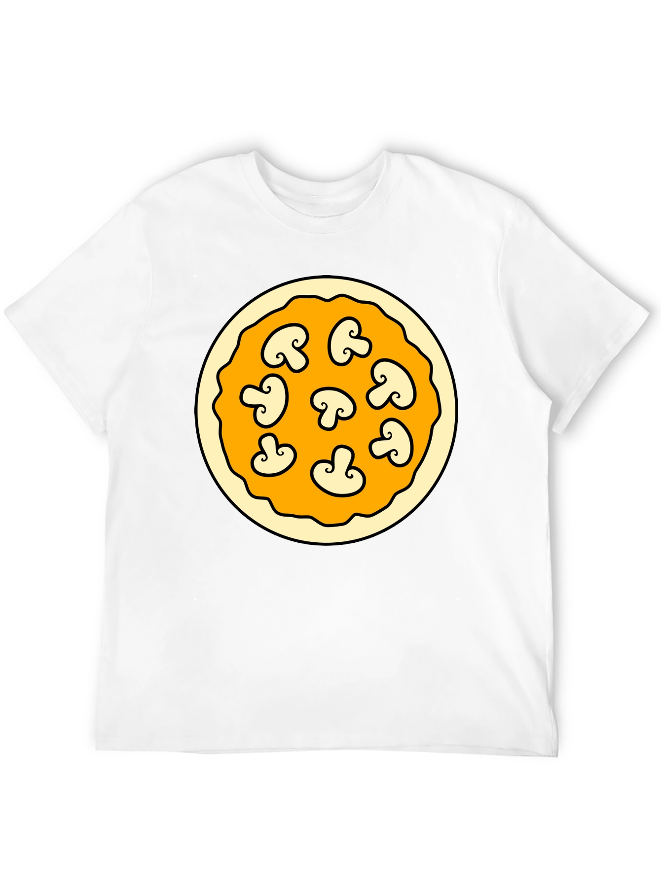 Mushroom Pizza Graphic T-Shirt - Fun Foodie Fashion