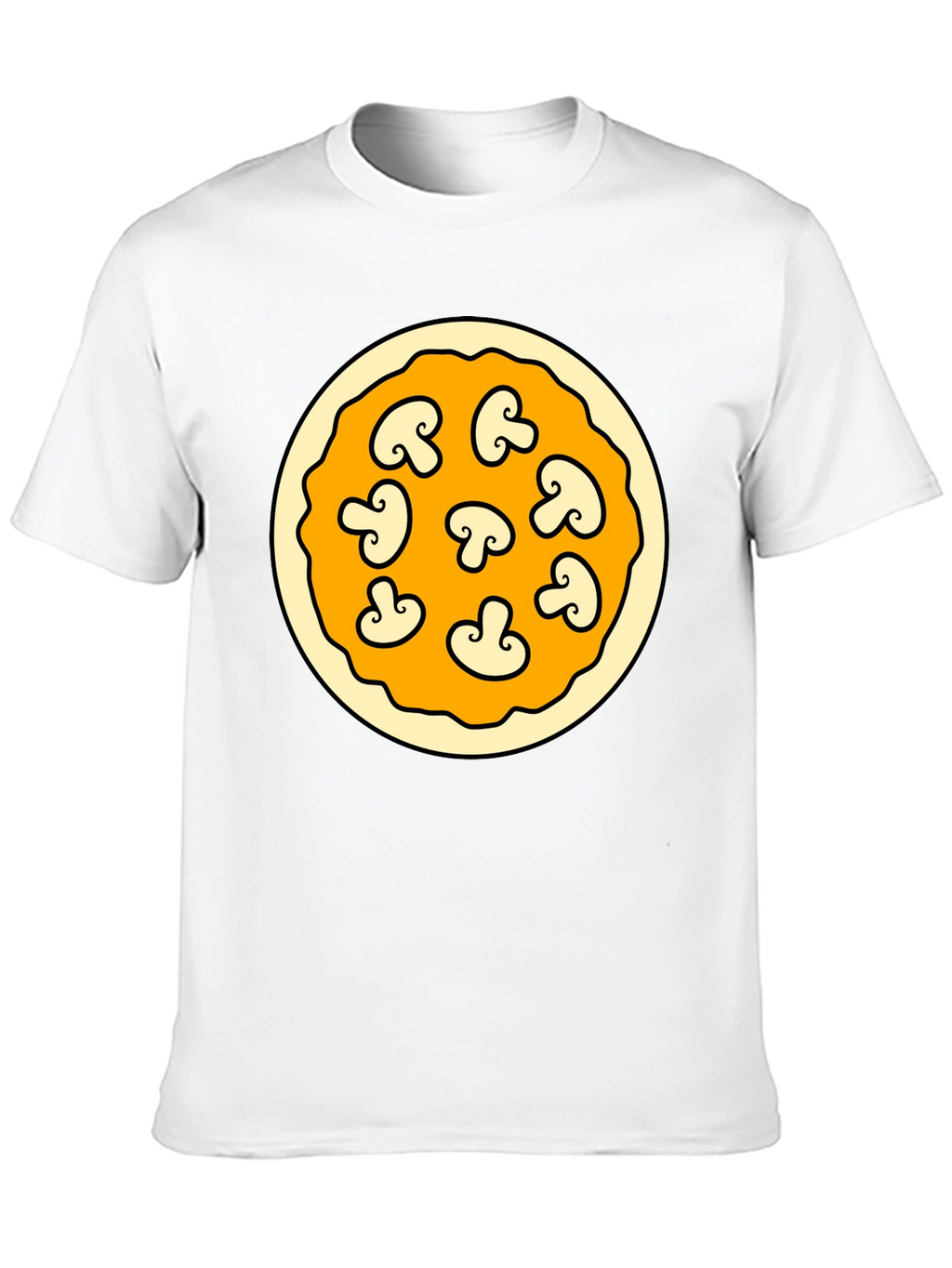 Mushroom Pizza Graphic T-Shirt - Fun Foodie Fashion