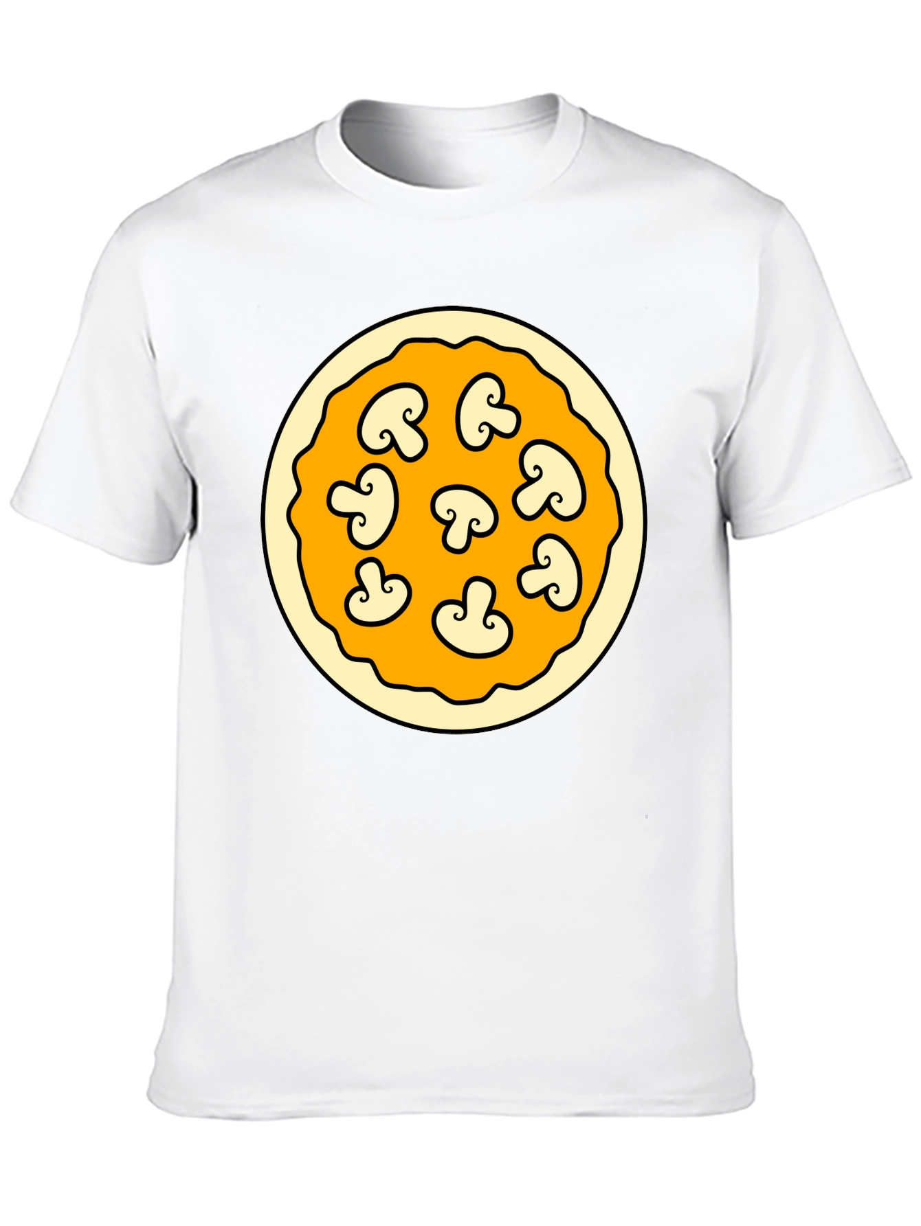 Mushroom Pizza Graphic T-Shirt - Fun Foodie Fashion