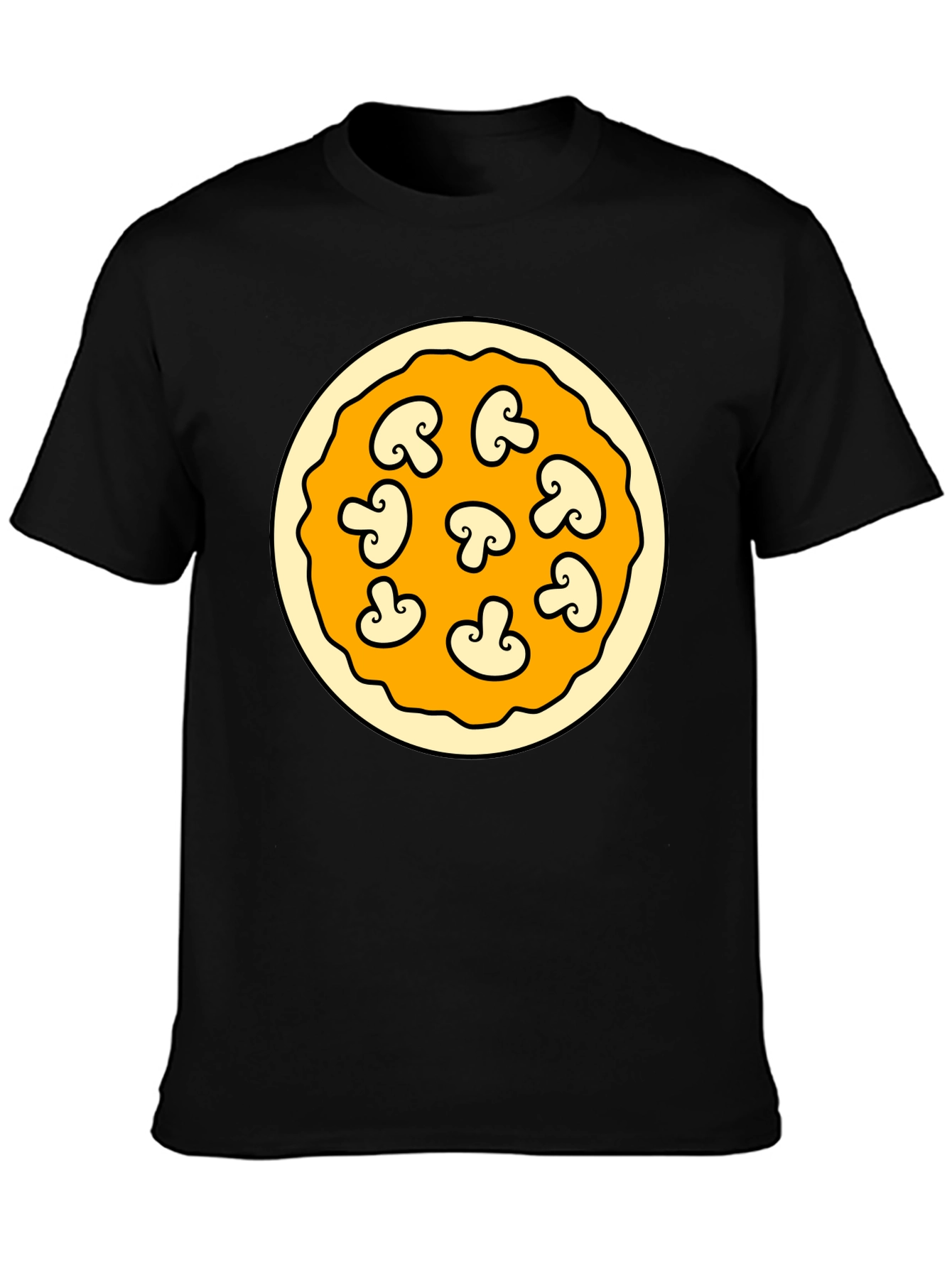 Mushroom Pizza Graphic T-Shirt - Fun Foodie Fashion