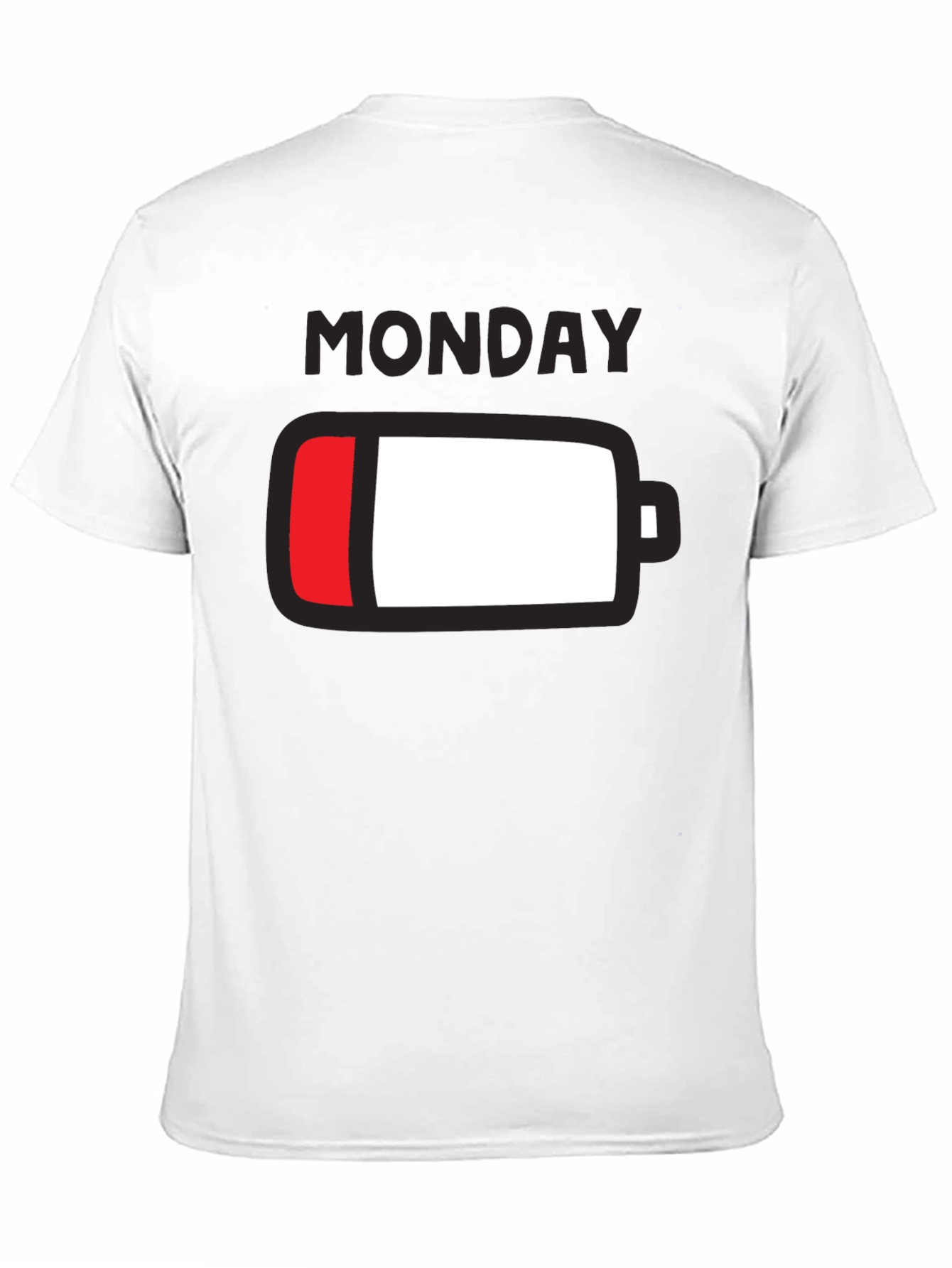 Monday Low Battery Graphic Tee - Black