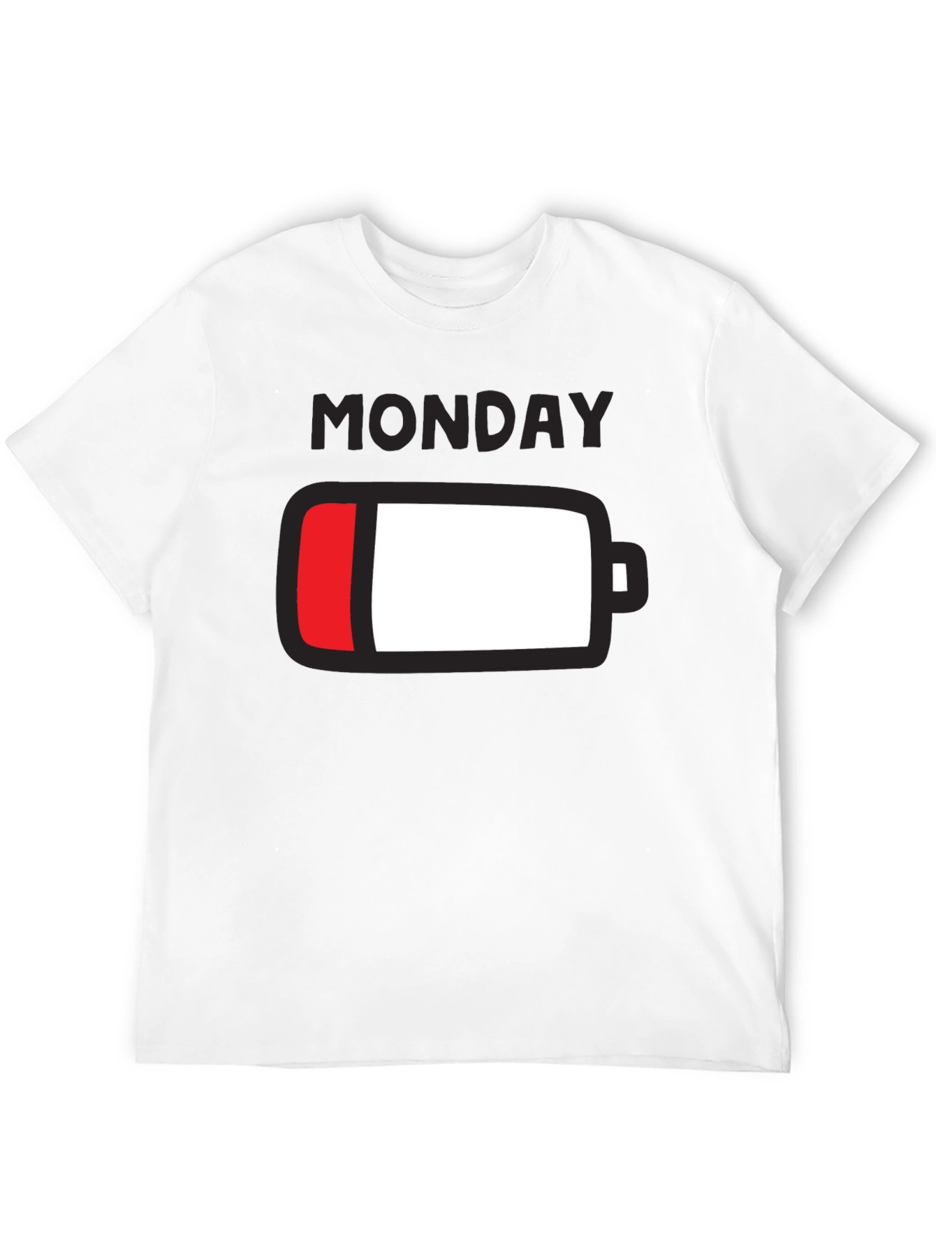 Monday Low Battery Graphic Tee - Black