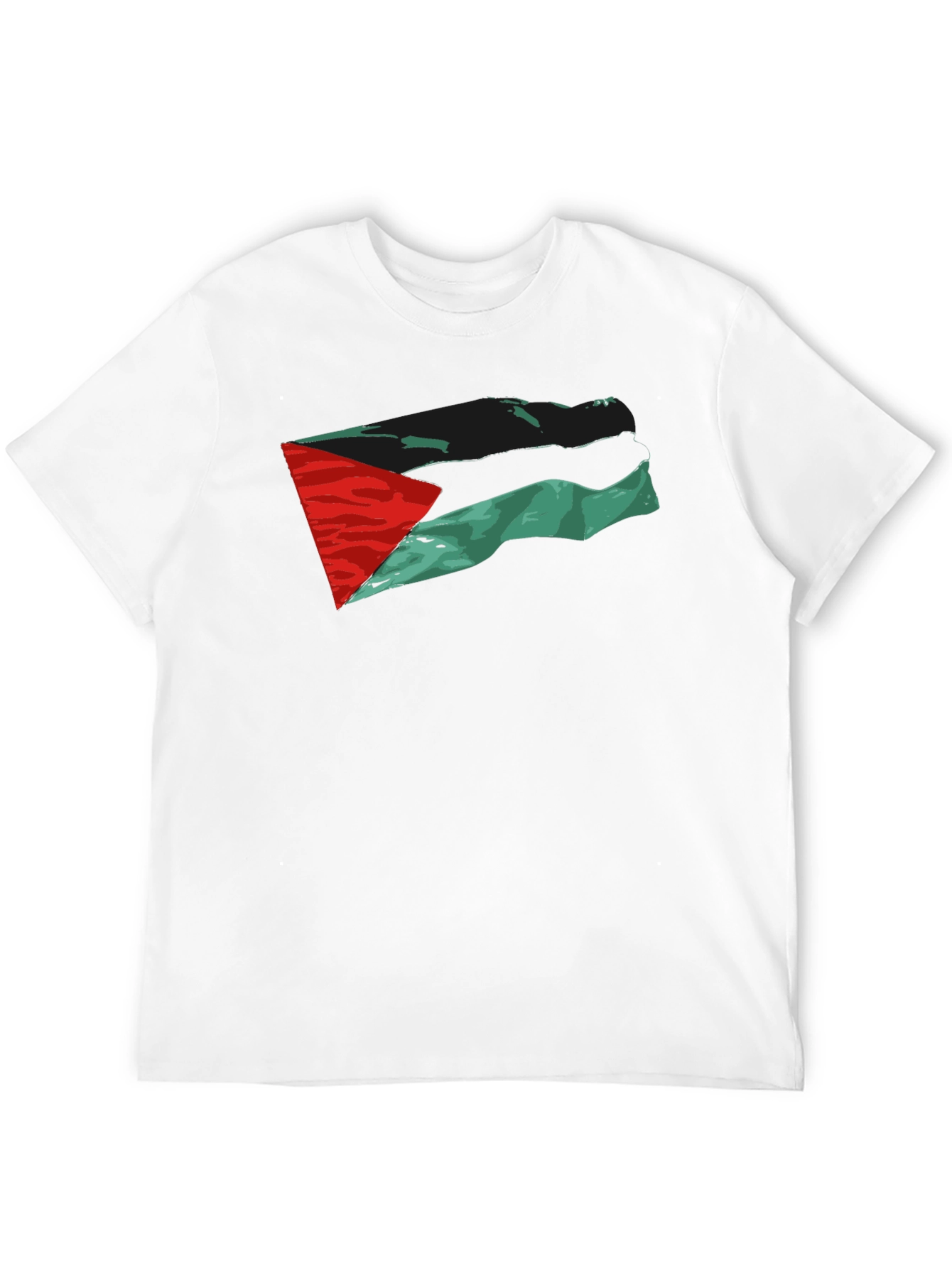 Palestine Flag T-Shirt - Black Cotton Tee