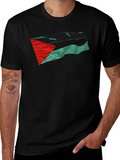 Palestine Flag T-Shirt - Black Cotton Tee