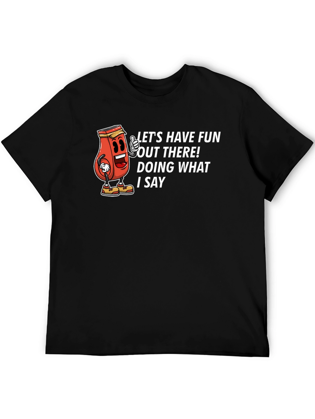 Funny Graphic Tee - Ketchup Boss Black T-Shirt