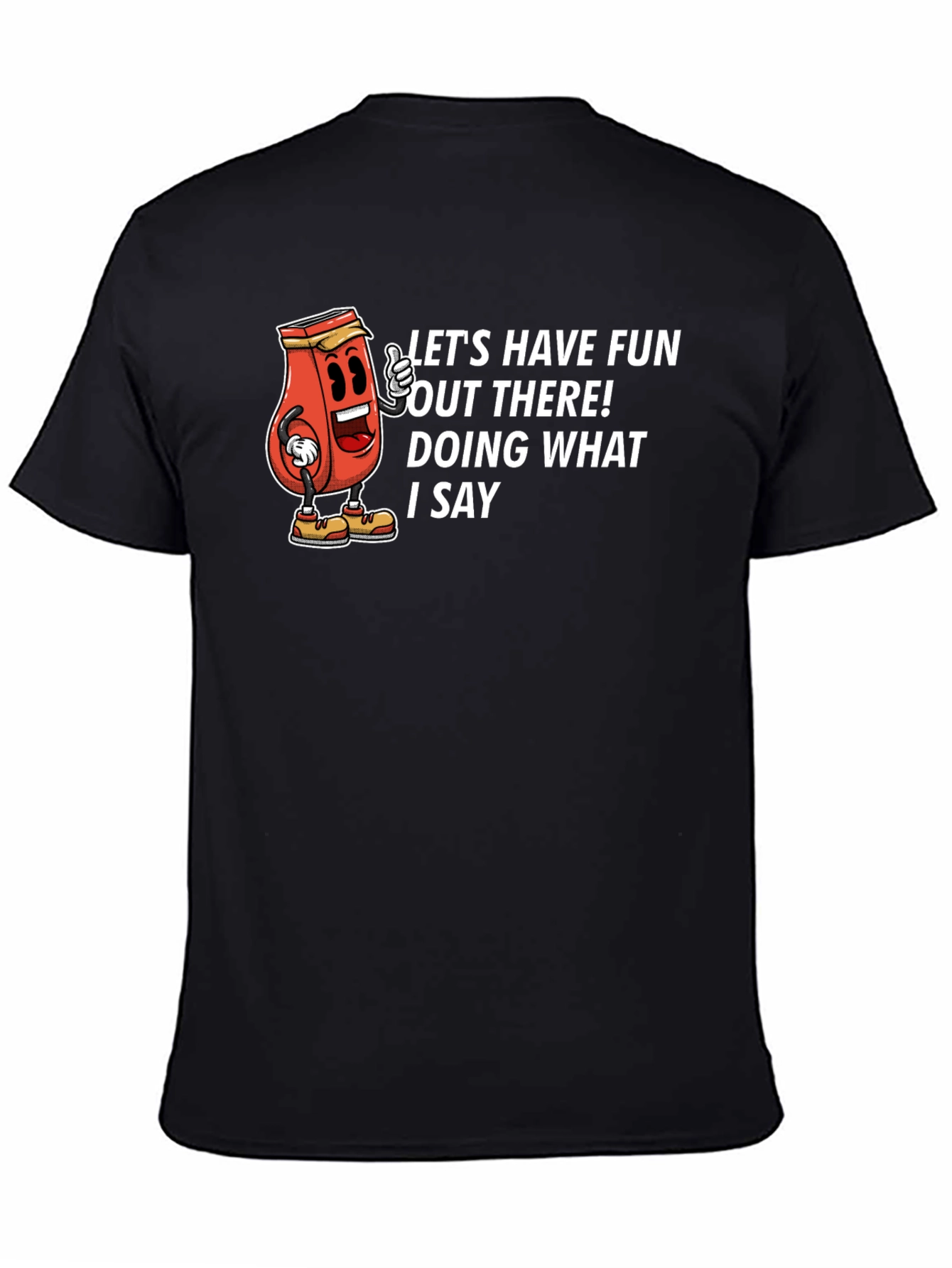Funny Graphic Tee - Ketchup Boss Black T-Shirt