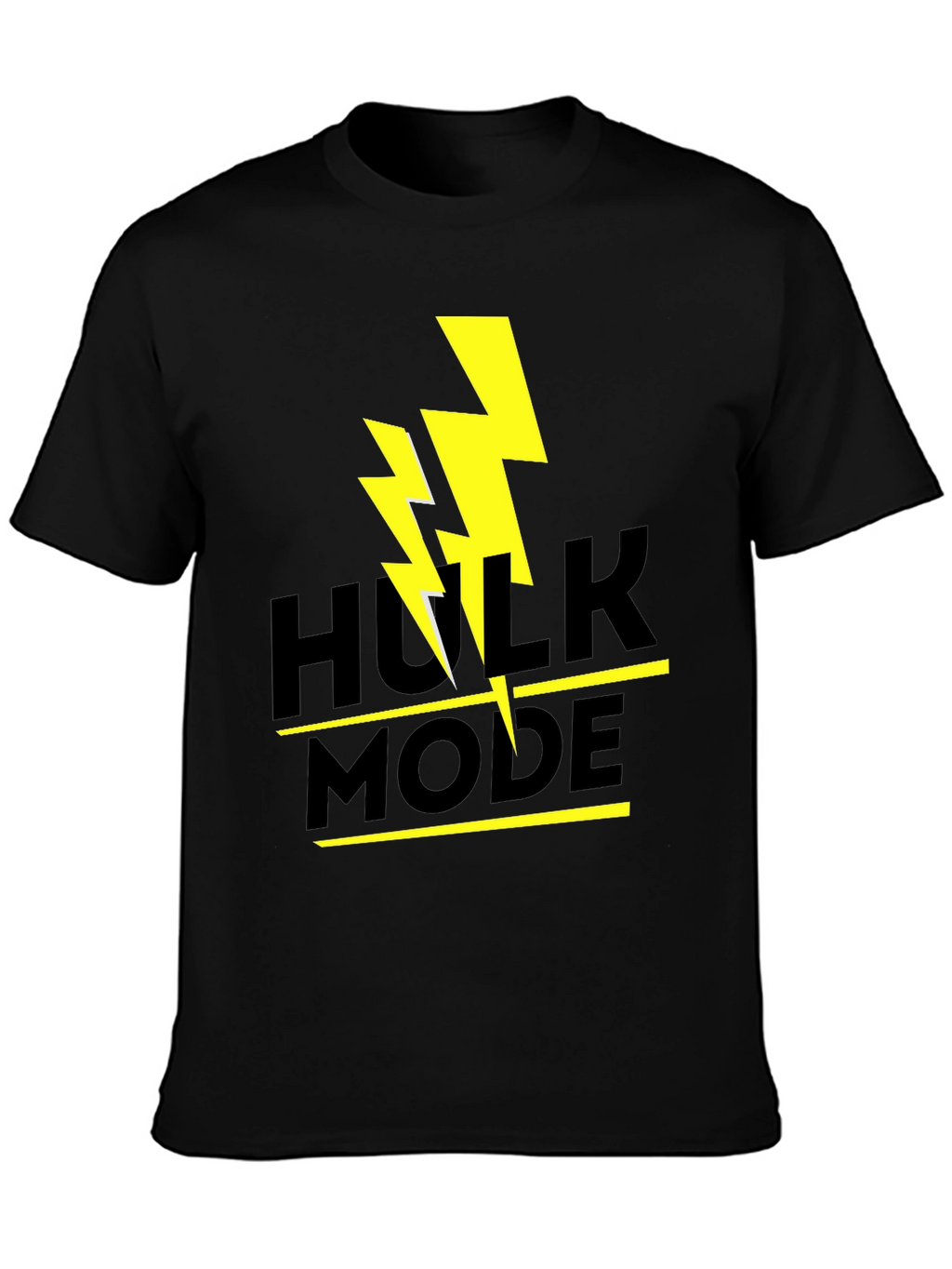 Hulk Mode Black T-Shirt - Lightning Graphic Tee