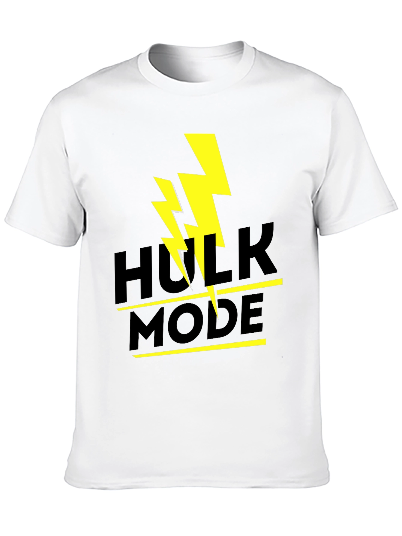 Hulk Mode Black T-Shirt - Lightning Graphic Tee