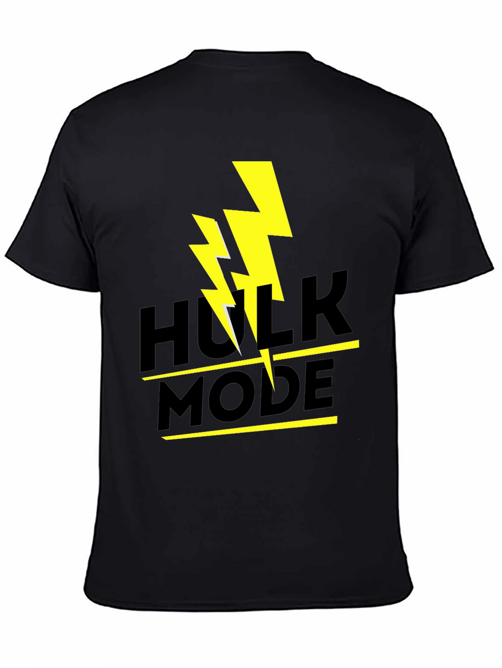 Hulk Mode Black T-Shirt - Lightning Graphic Tee
