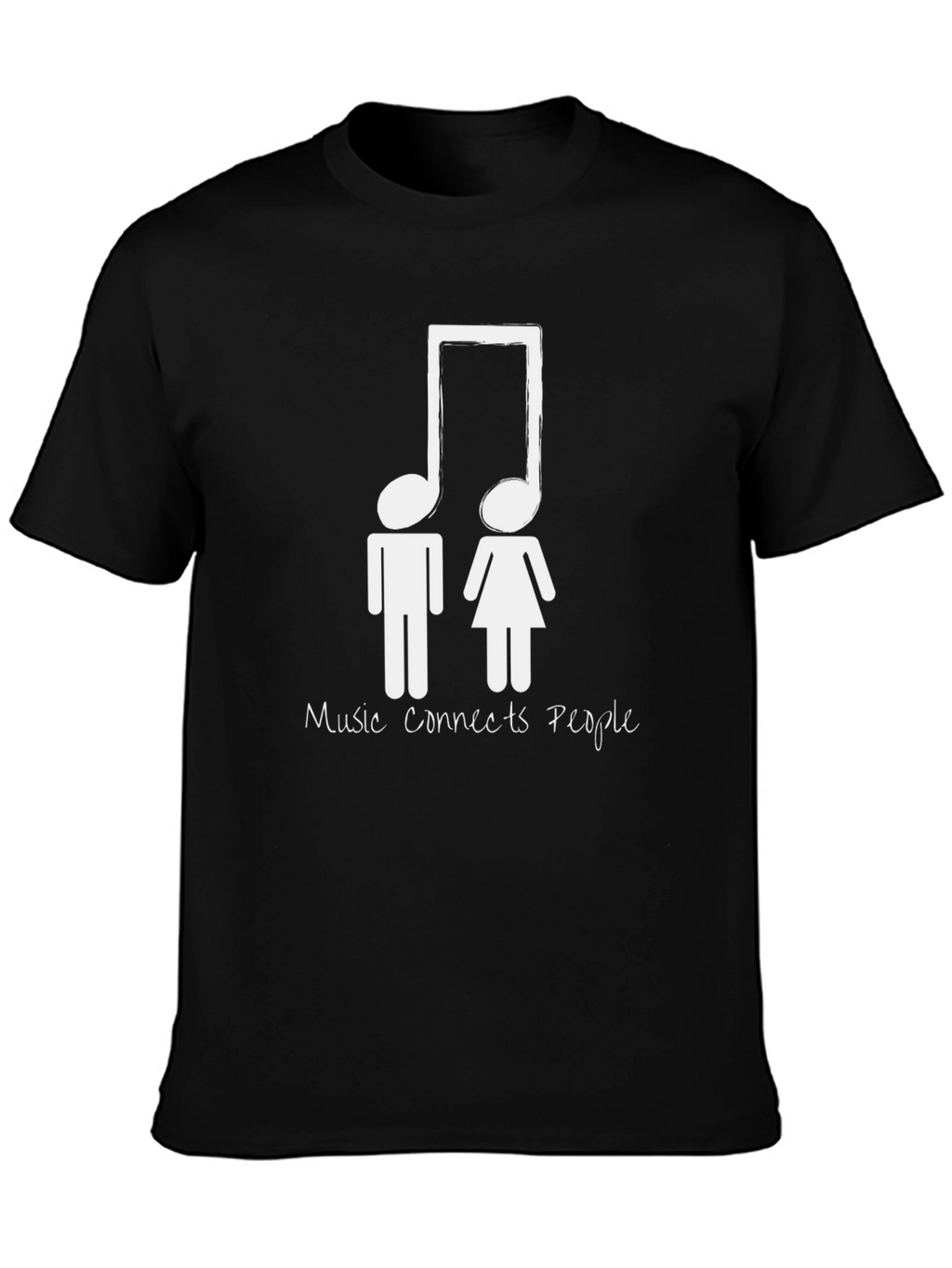 Music Connects People Unisex Black T-Shirt