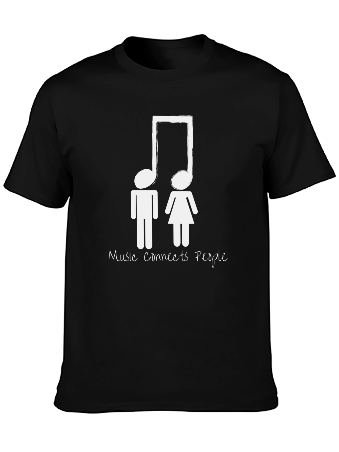 Music Connects People Unisex Black T-Shirt